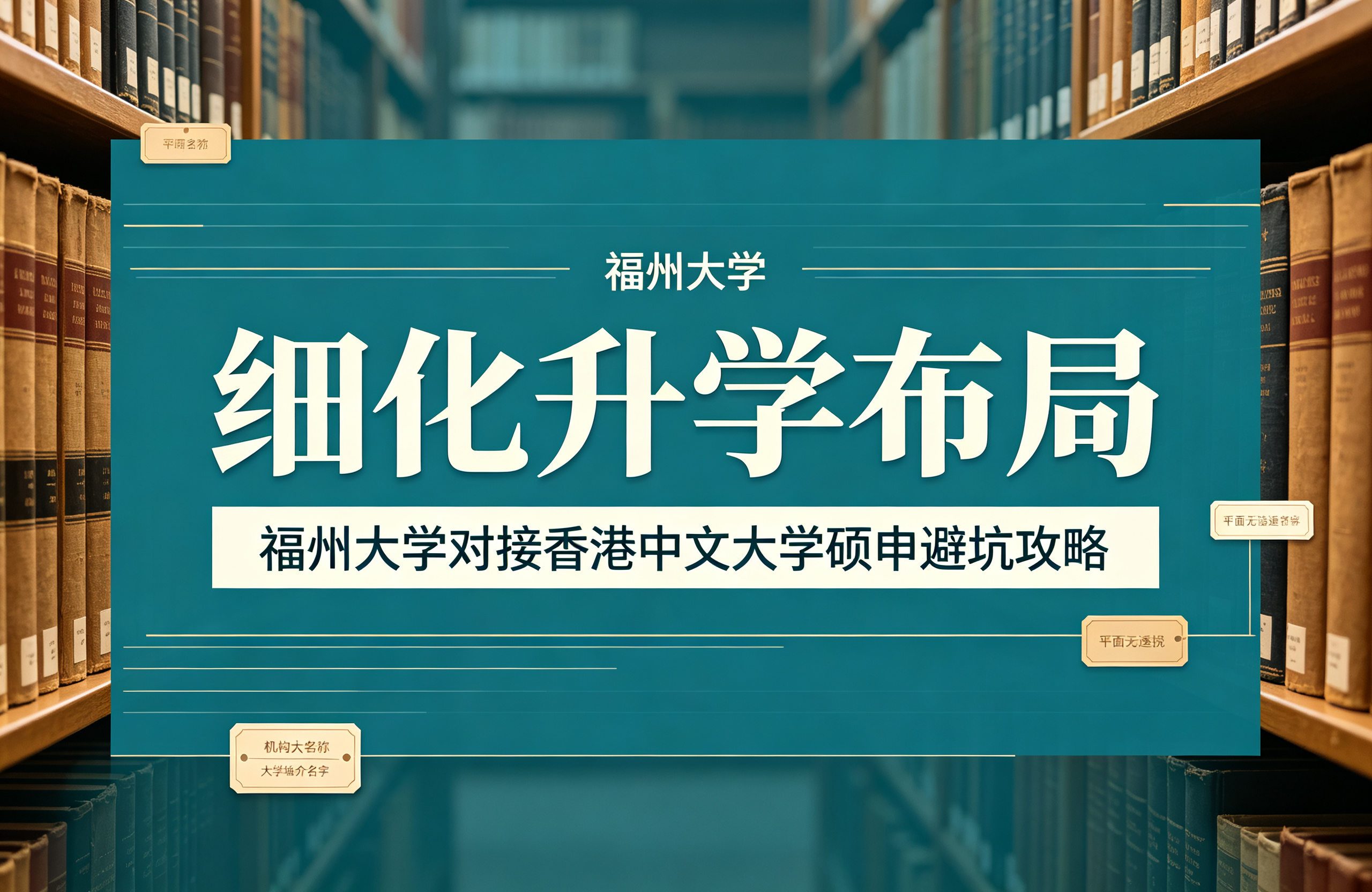 细化升学布局｜福州大学对接香港中文大学硕申避坑攻略