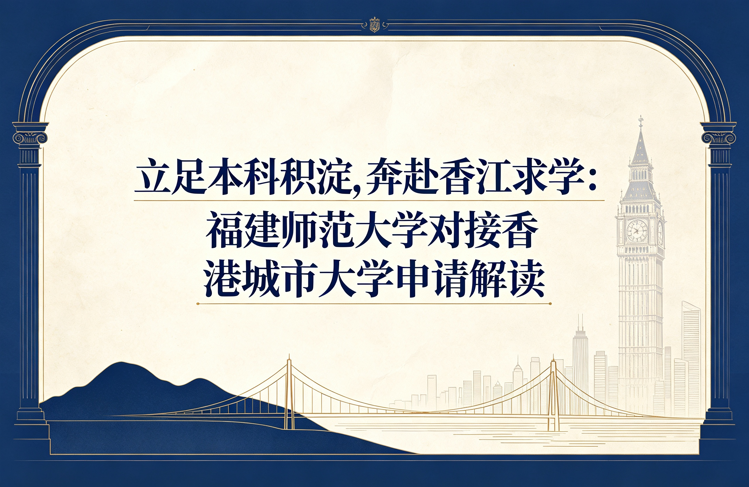 立足本科积淀，奔赴香江求学：福建师范大学对接香港城市大学申请解读