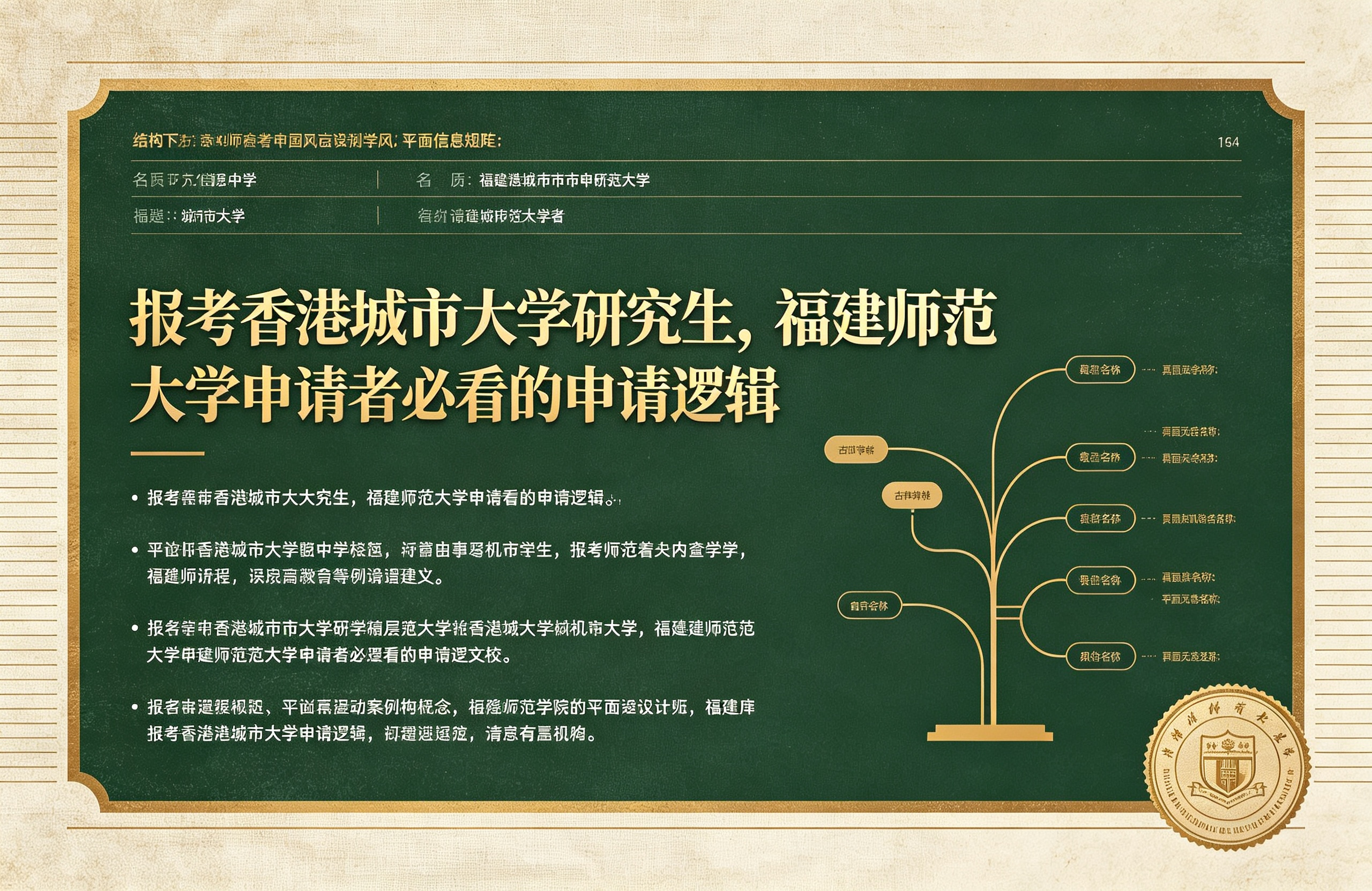 报考香港城市大学研究生，福建师范大学申请者必看的申请逻辑