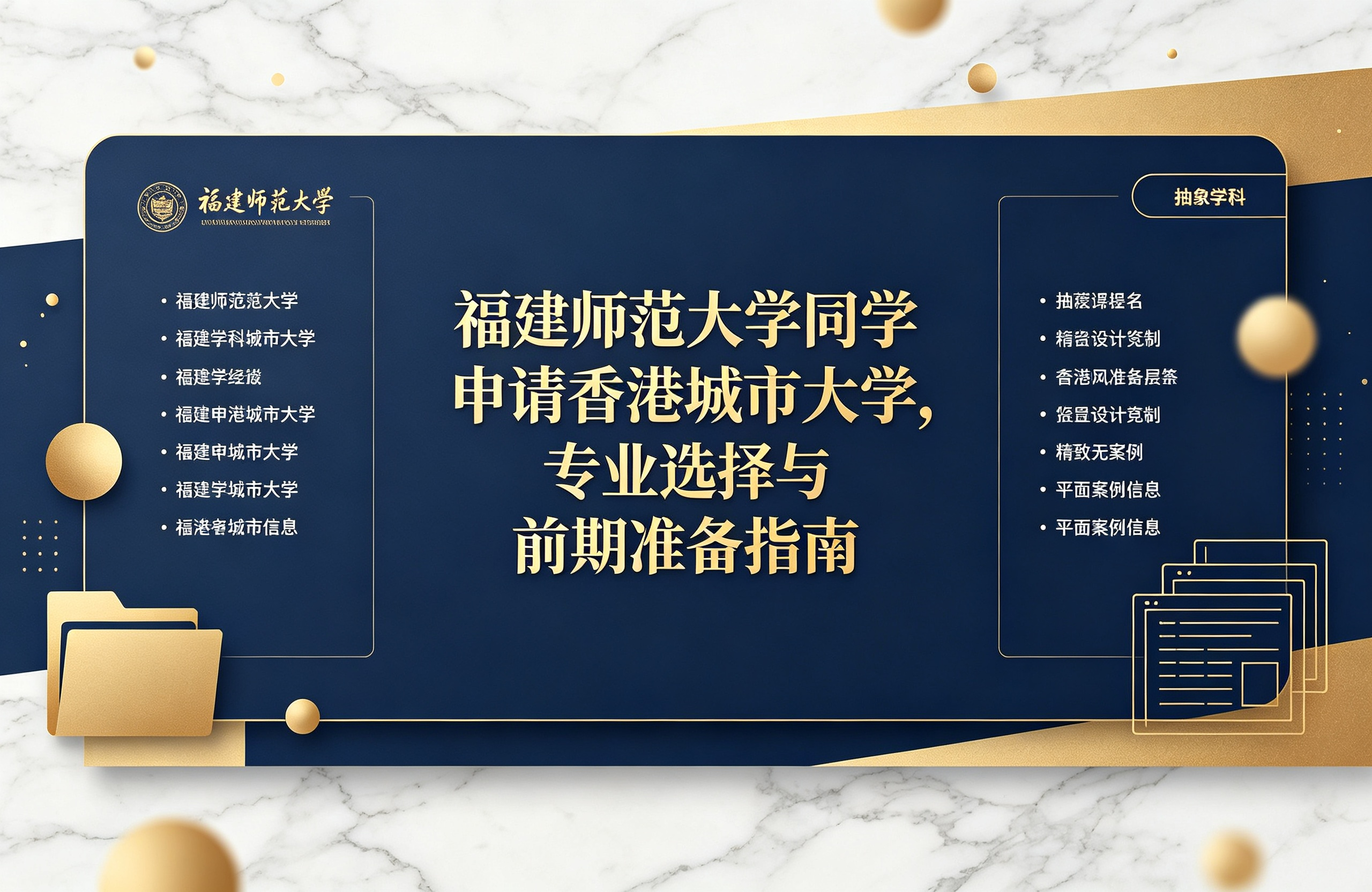 福建师范大学同学申请香港城市大学，专业选择与前期准备指南