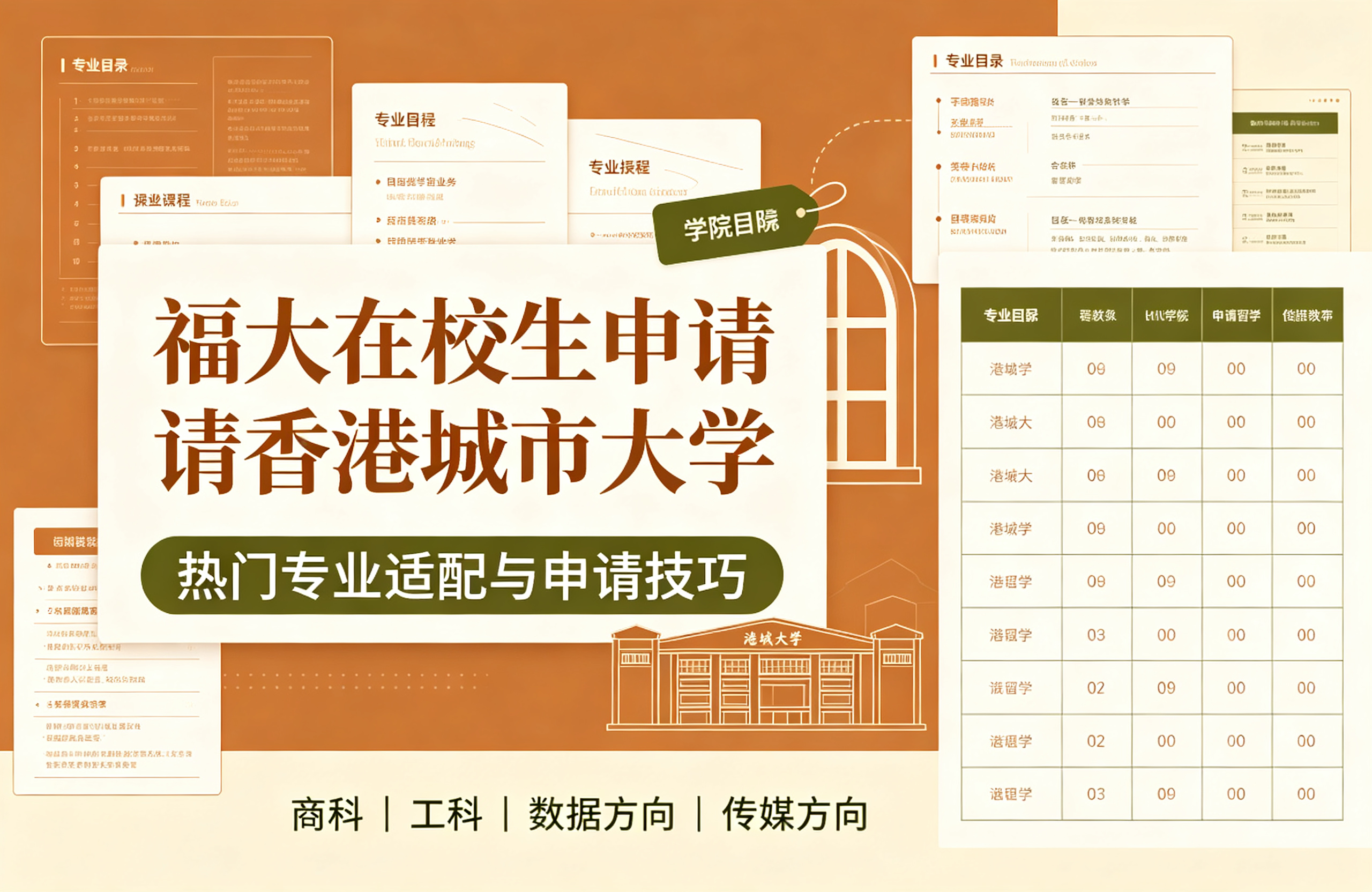 福大在校生申请香港城市大学，热门专业适配与申请技巧