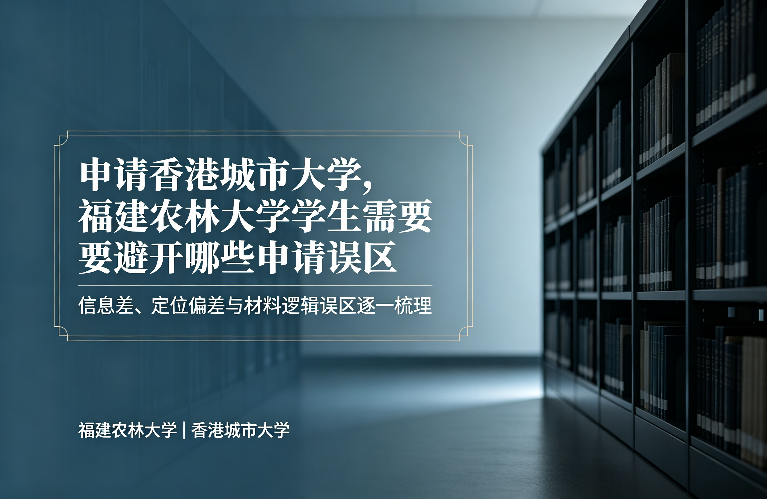 申请香港城市大学，福建农林大学学生需要避开哪些申请误区