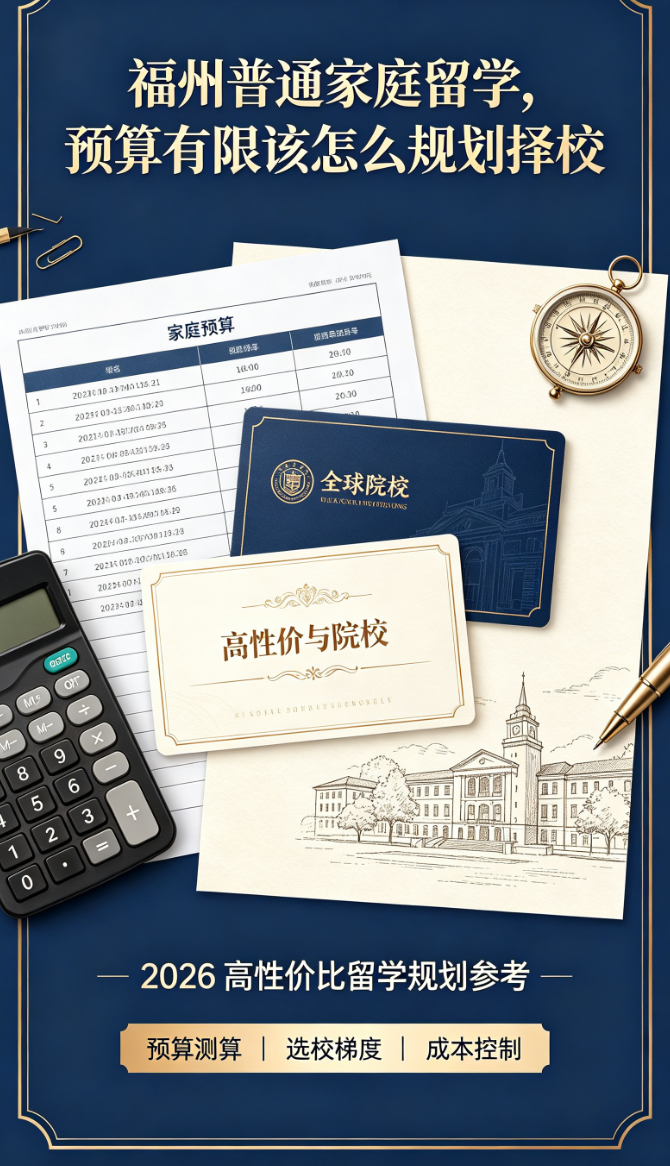 福州普通家庭留学，预算有限该怎么规划择校