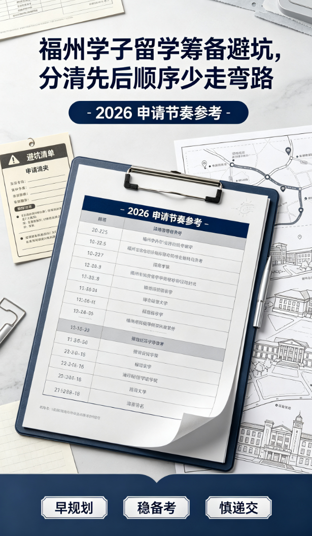 福州学子留学筹备避坑，分清先后顺序少走弯路