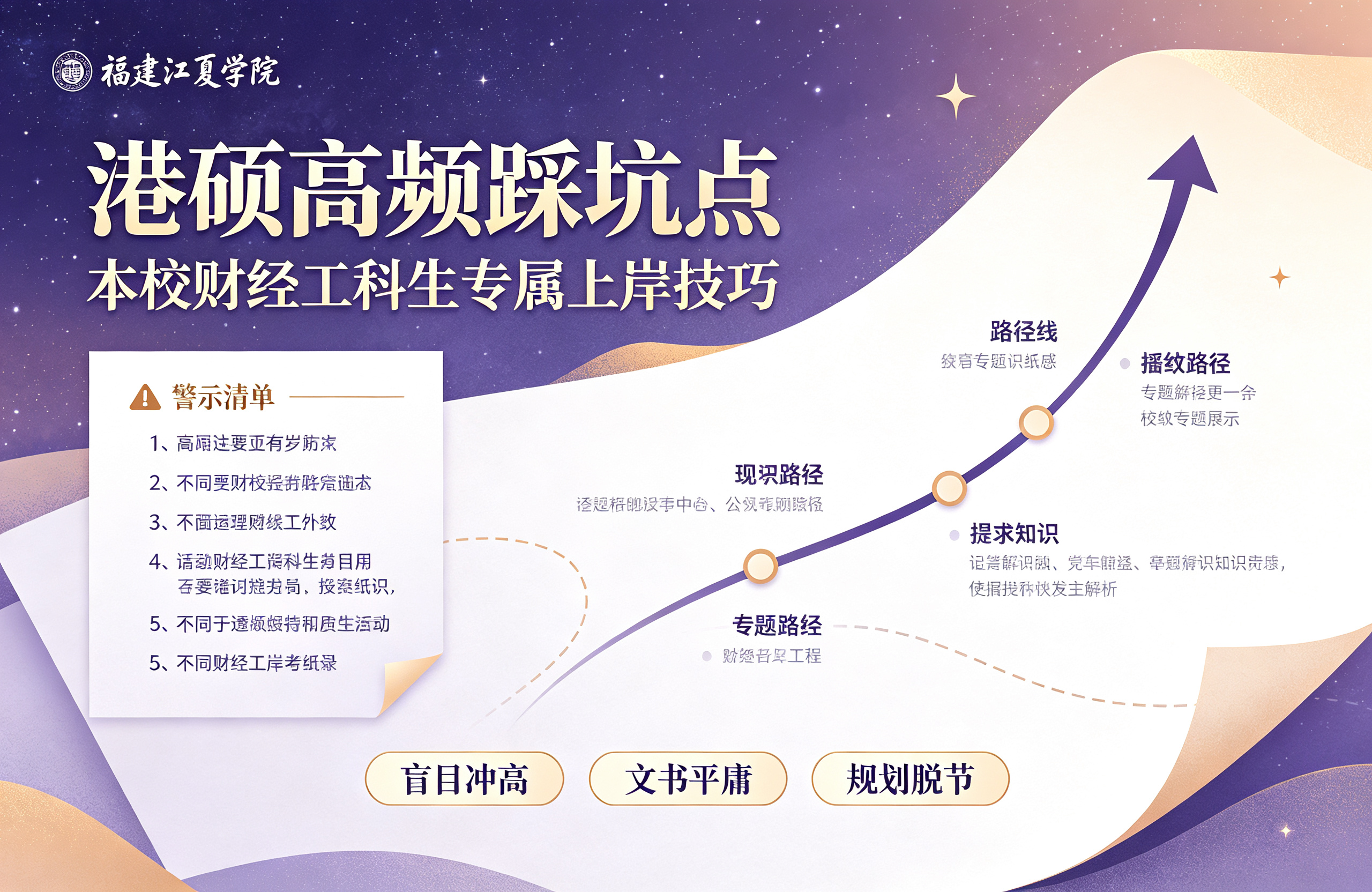 福建江夏学院港硕高频踩坑点，本校财经工科生专属上岸技巧