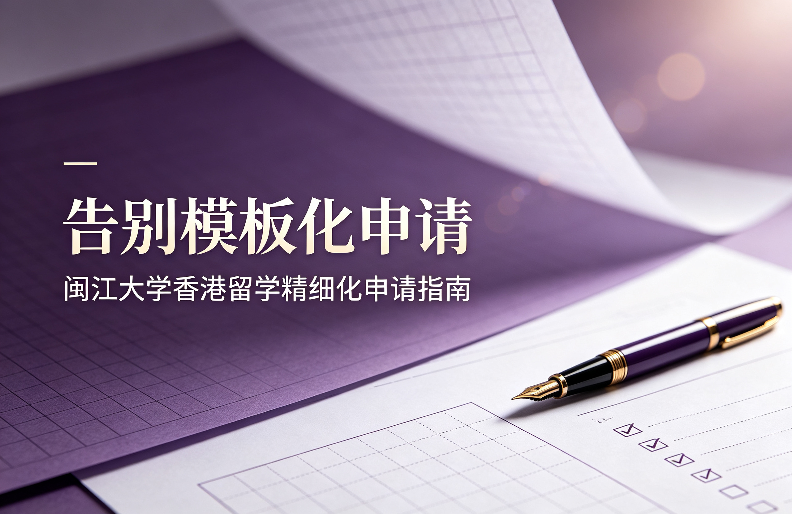告别模板化申请！闽江大学香港留学精细化申请指南