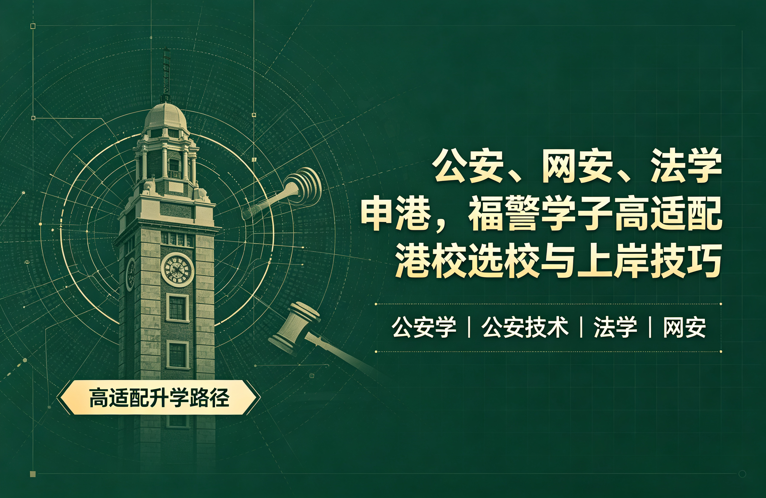 公安、网安、法学申港，福警学子高适配港校选校与上岸技巧