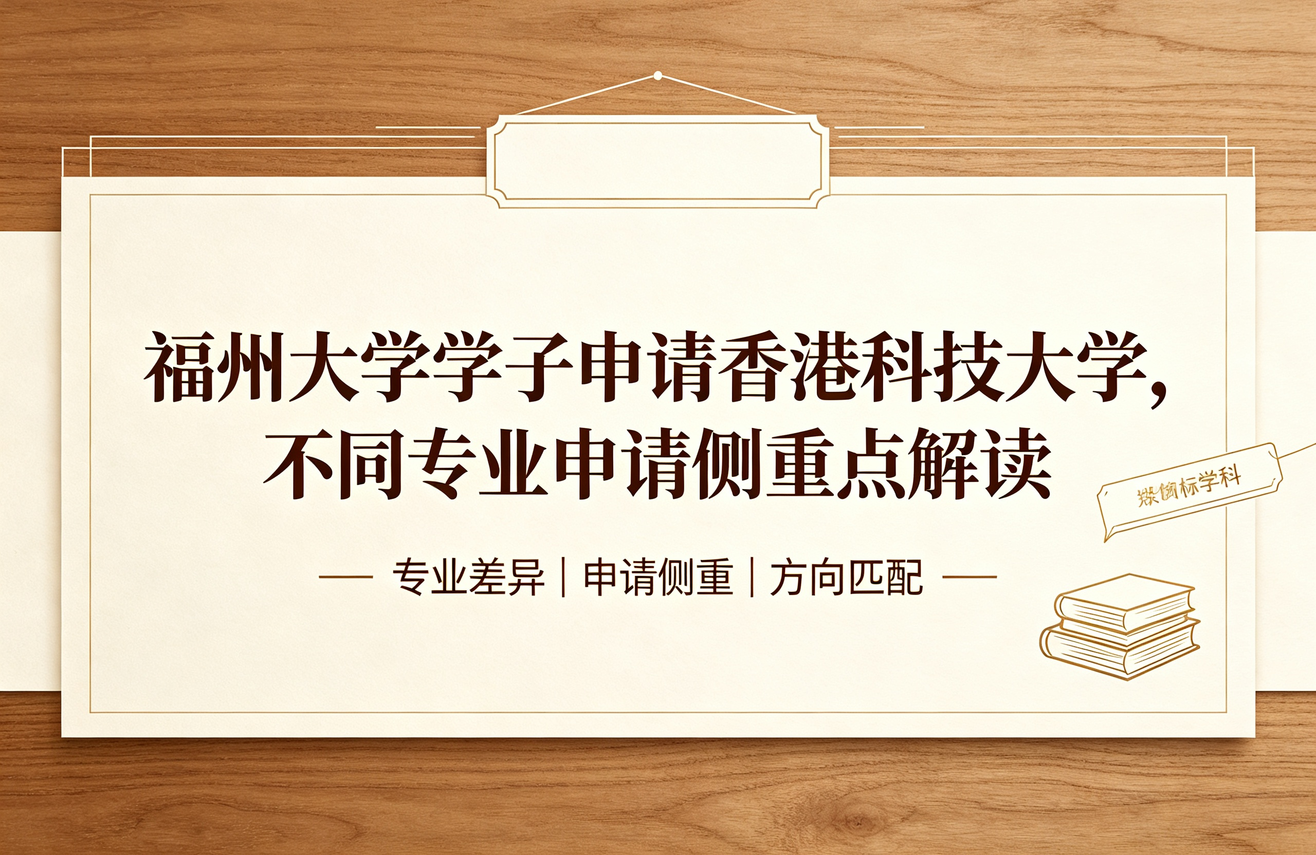 福州大学学子申请香港科技大学，不同专业申请侧重点解读
