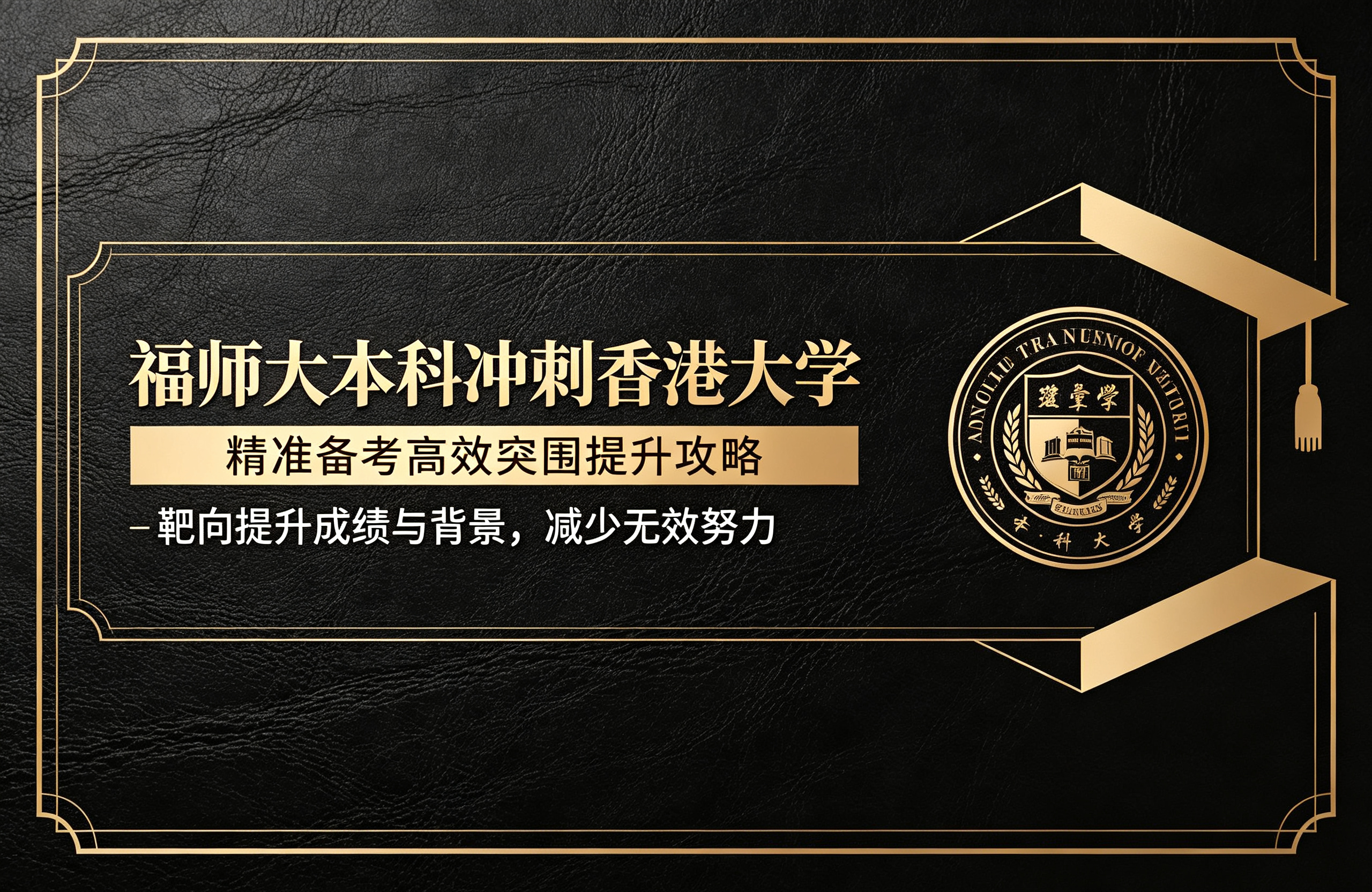 福师大本科冲刺香港大学，精准备考高效突围提升攻略
