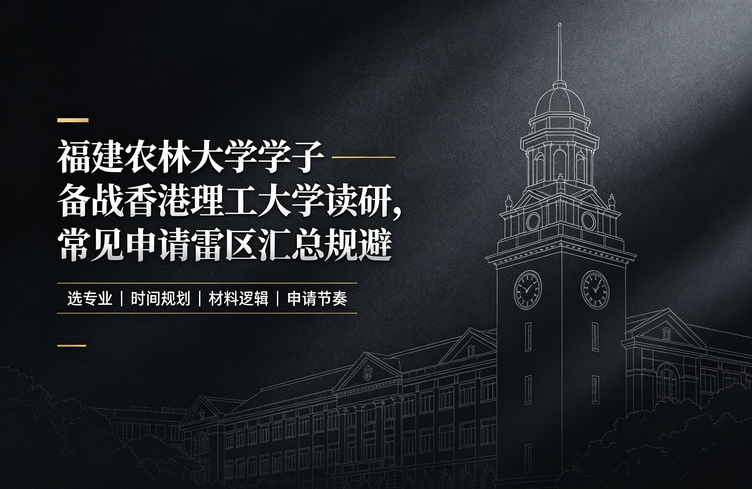 福建农林大学学子备战香港理工大学读研，常见申请雷区汇总规避