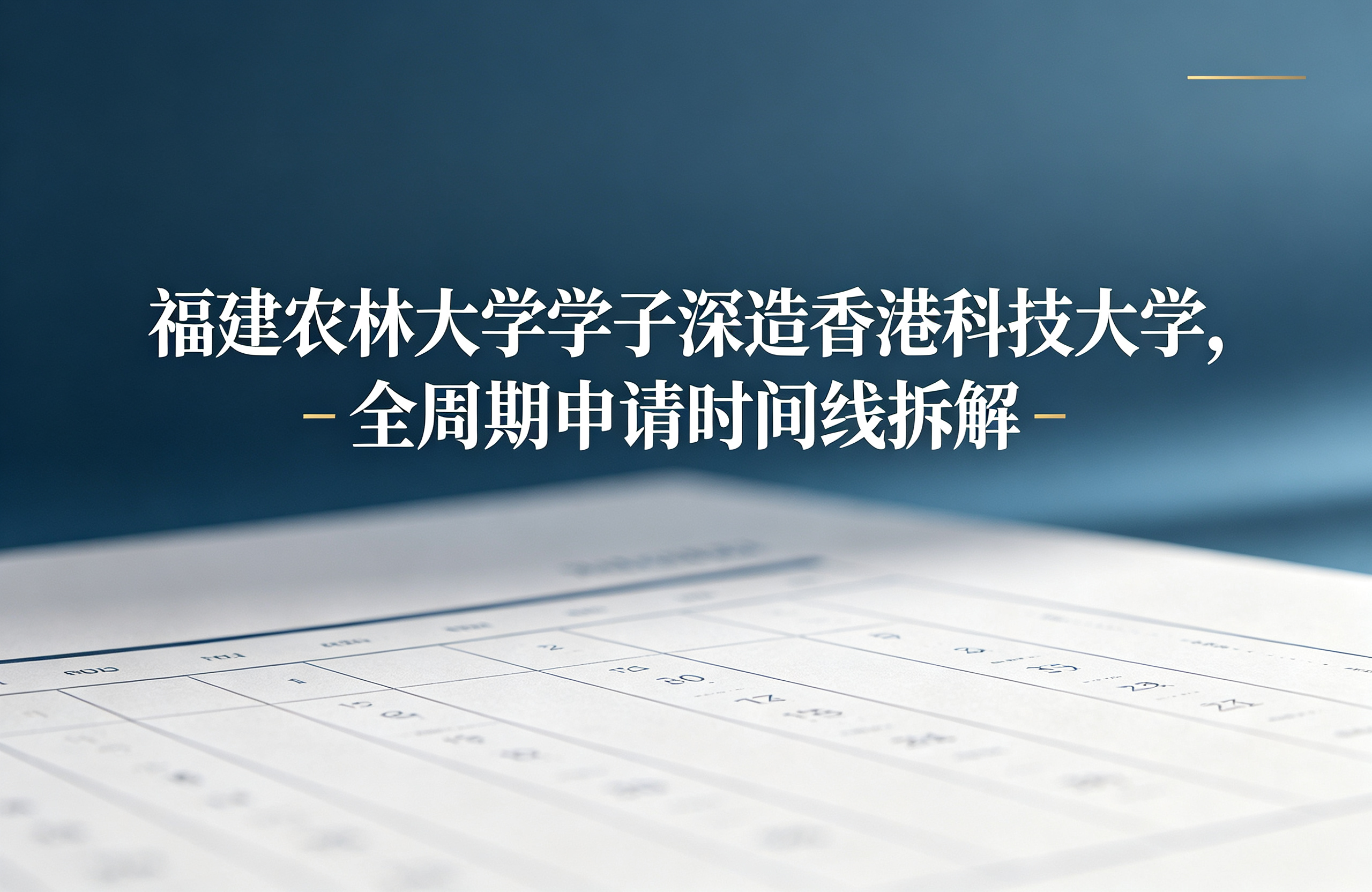 福建农林大学学子深造香港科技大学,全周期申请时间线拆解