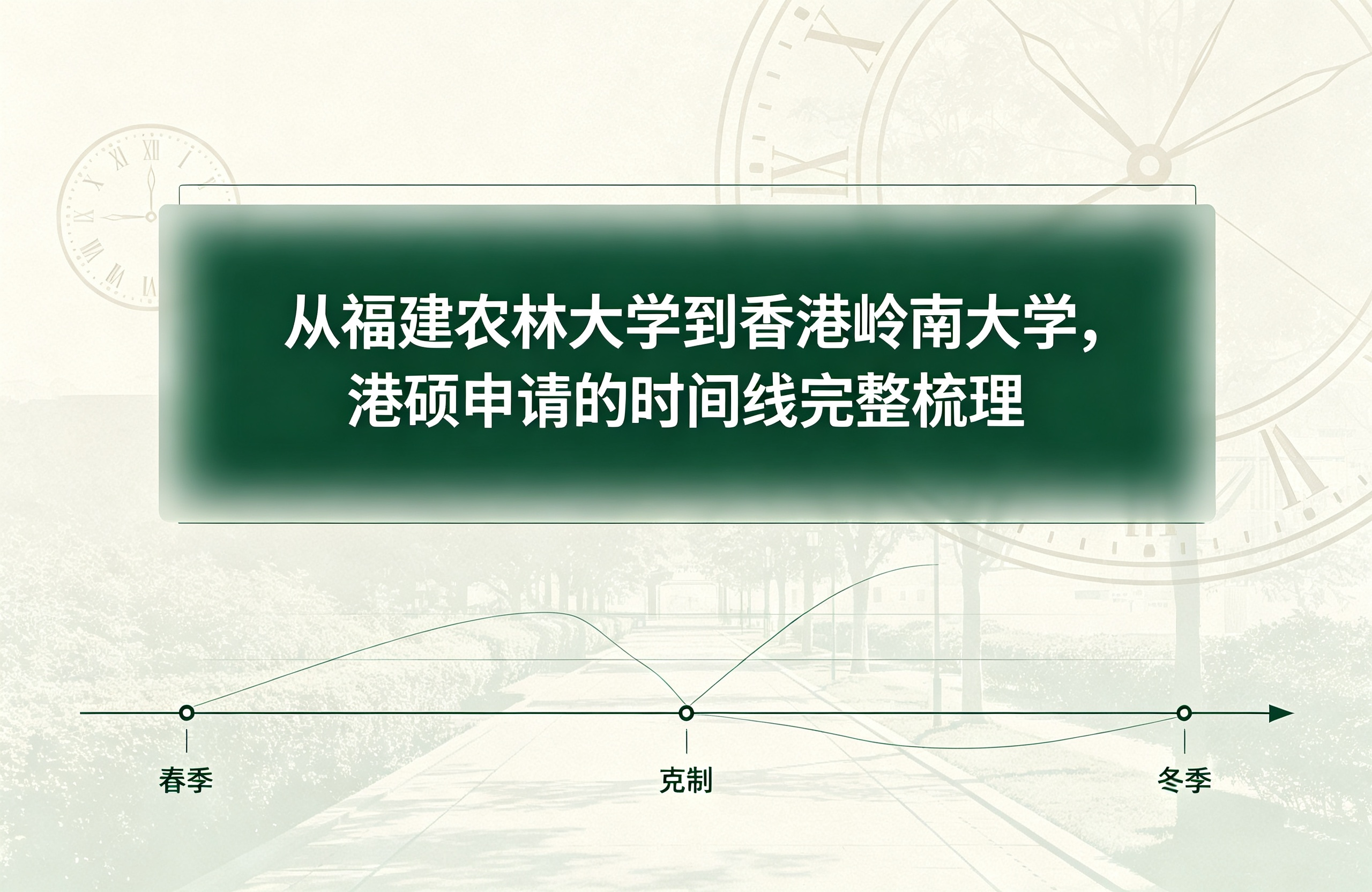 从福建农林大学到香港岭南大学，港硕申请的时间线完整梳理