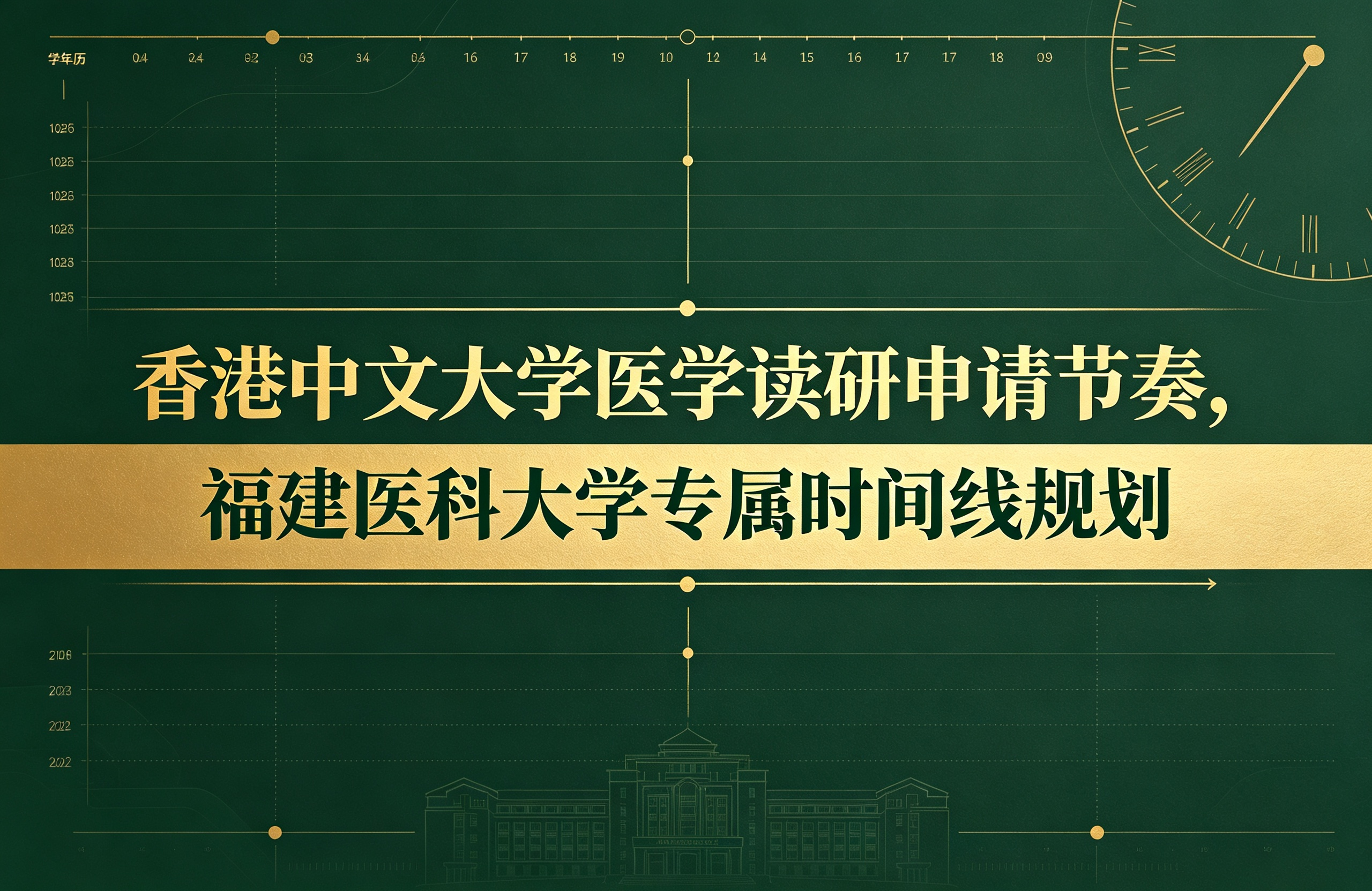 香港中文大学医学读研申请节奏,福建医科大学专属时间线规划