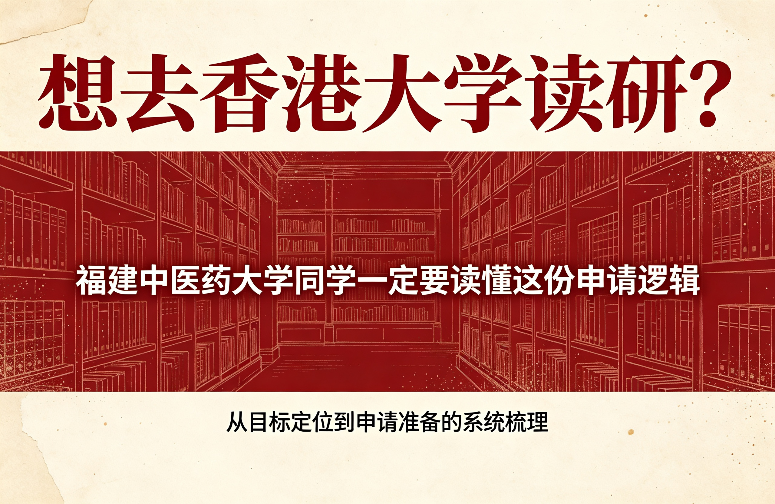 想去香港大学读研？福建中医药大学同学一定要读懂这份申请逻辑