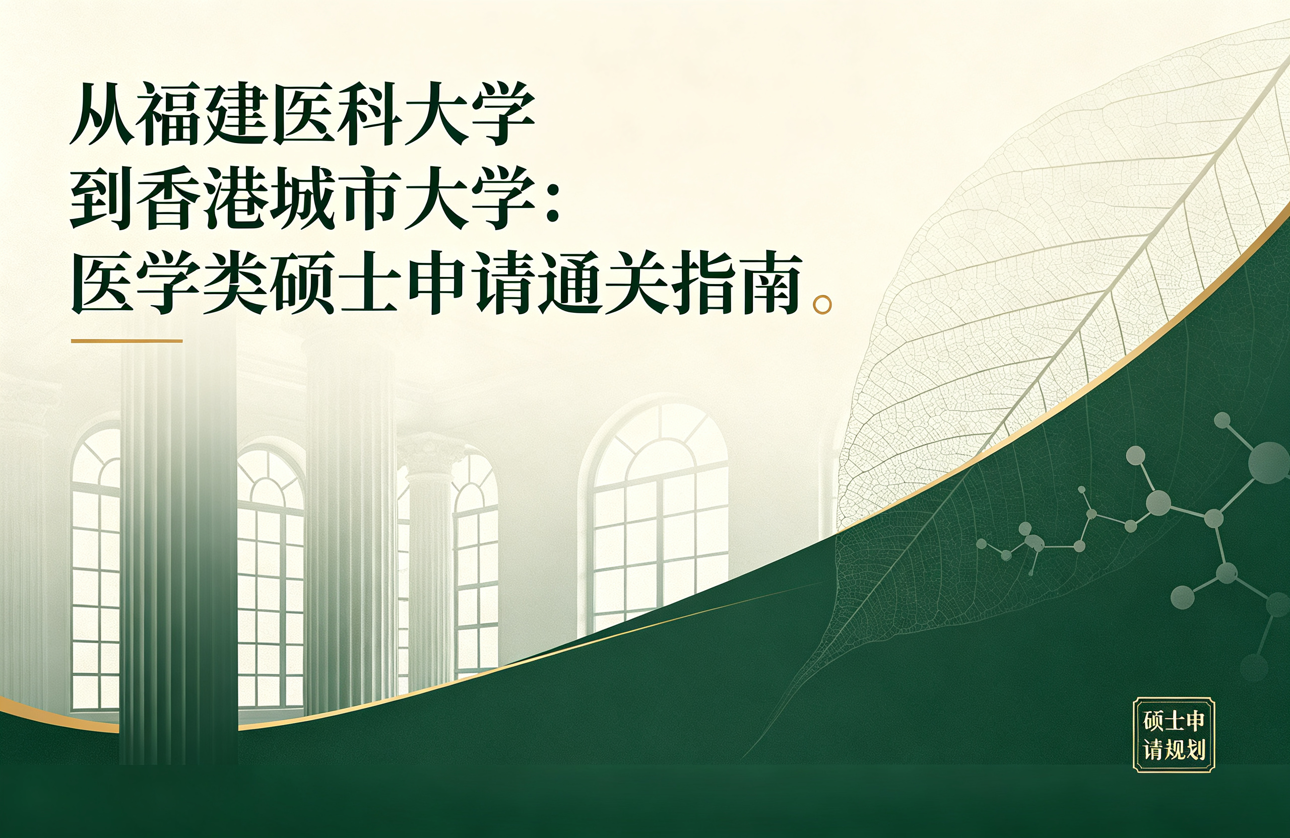 从福建医科大学到香港城市大学：医学类硕士申请通关指南