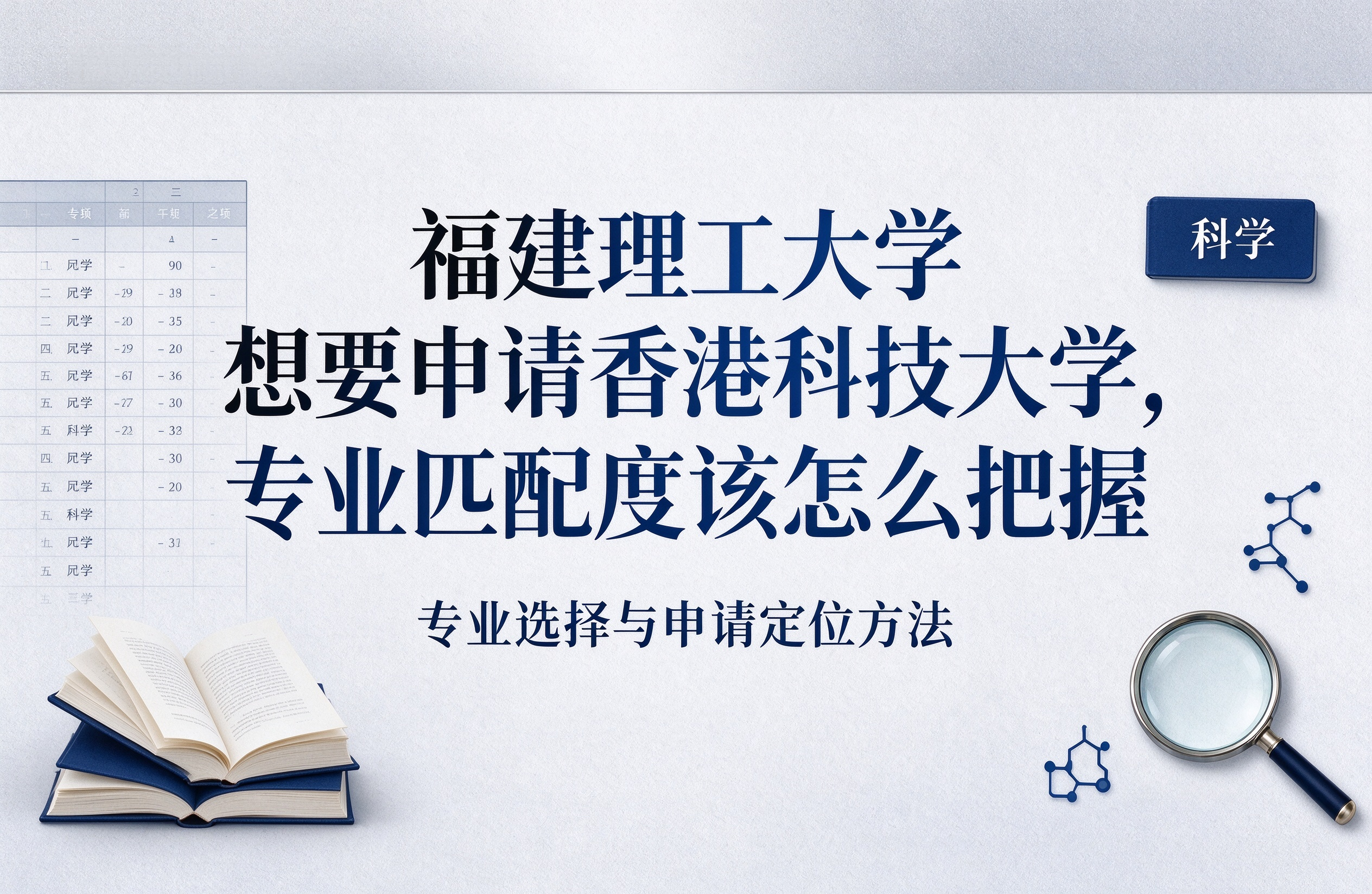 福建理工大学想要申请香港科技大学，专业匹配度该怎么把握