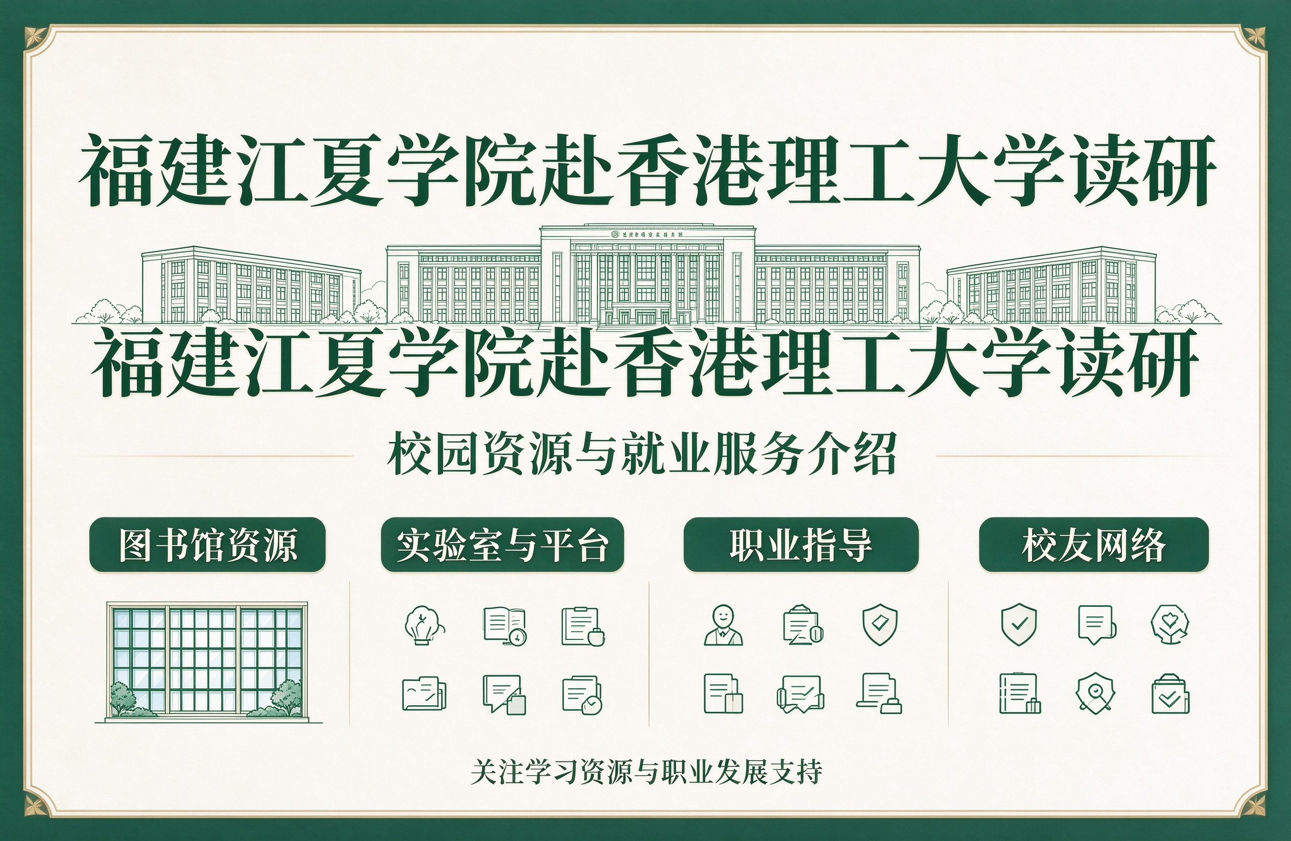 福建江夏学院赴香港理工大学读研，校园资源与就业服务介绍