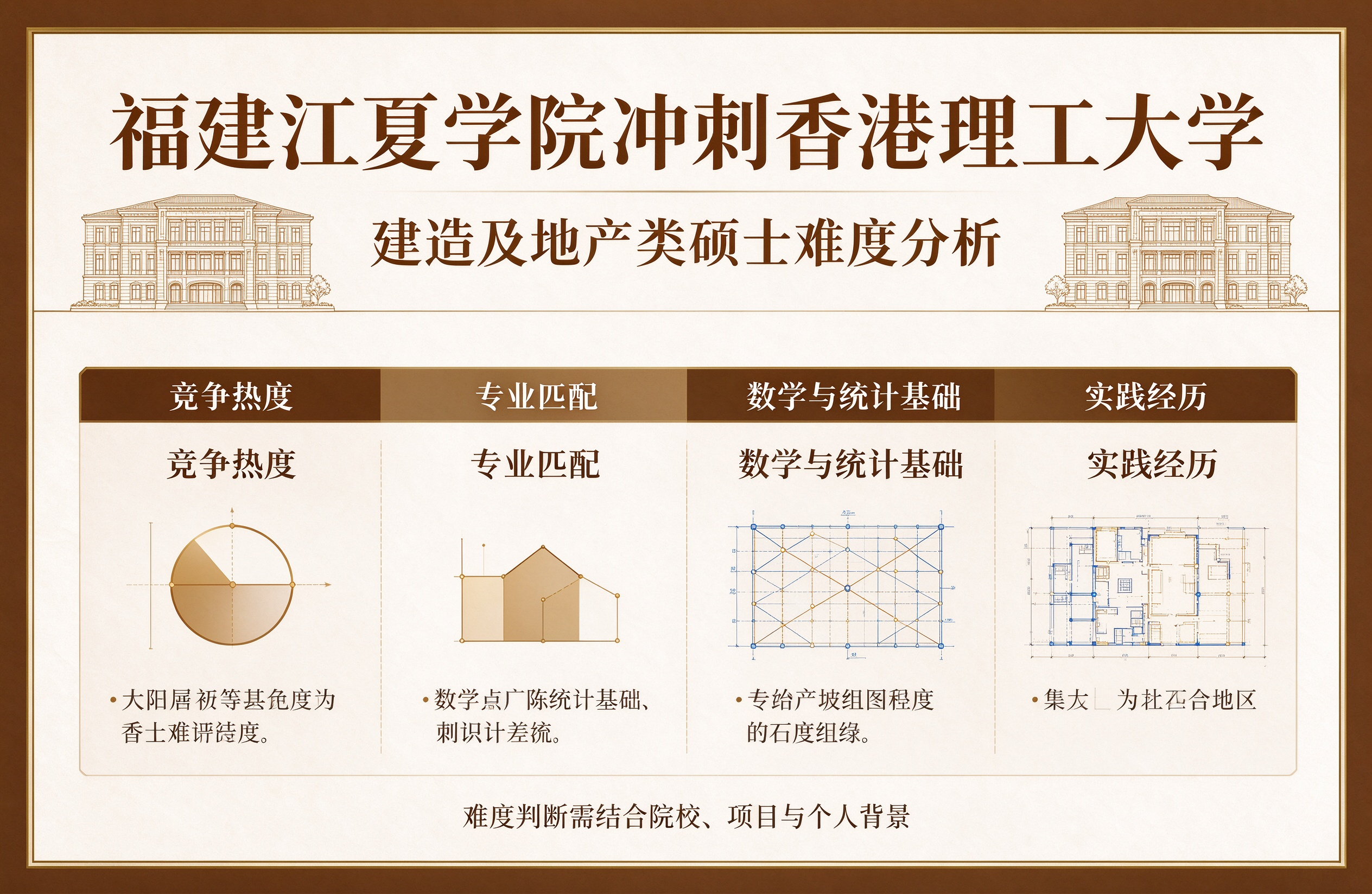 福建江夏学院冲刺香港理工大学，建造及地产类硕士难度分析