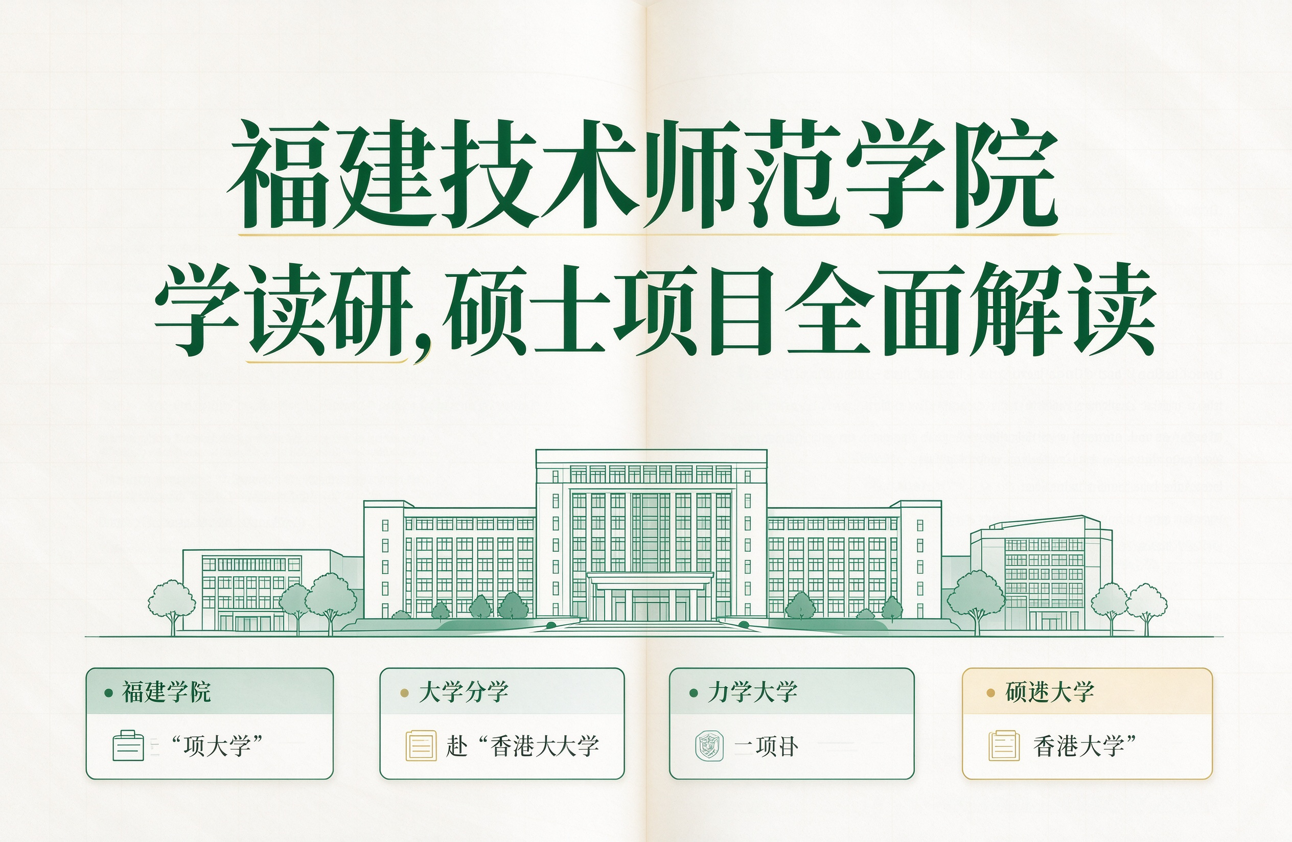 福建技术师范学院赴香港大学读研，硕士项目全面解读