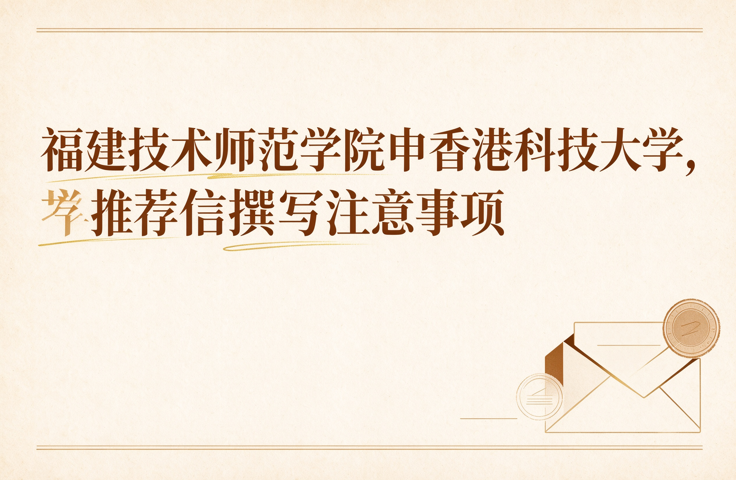 福建技术师范学院申香港科技大学，推荐信撰写注意事项