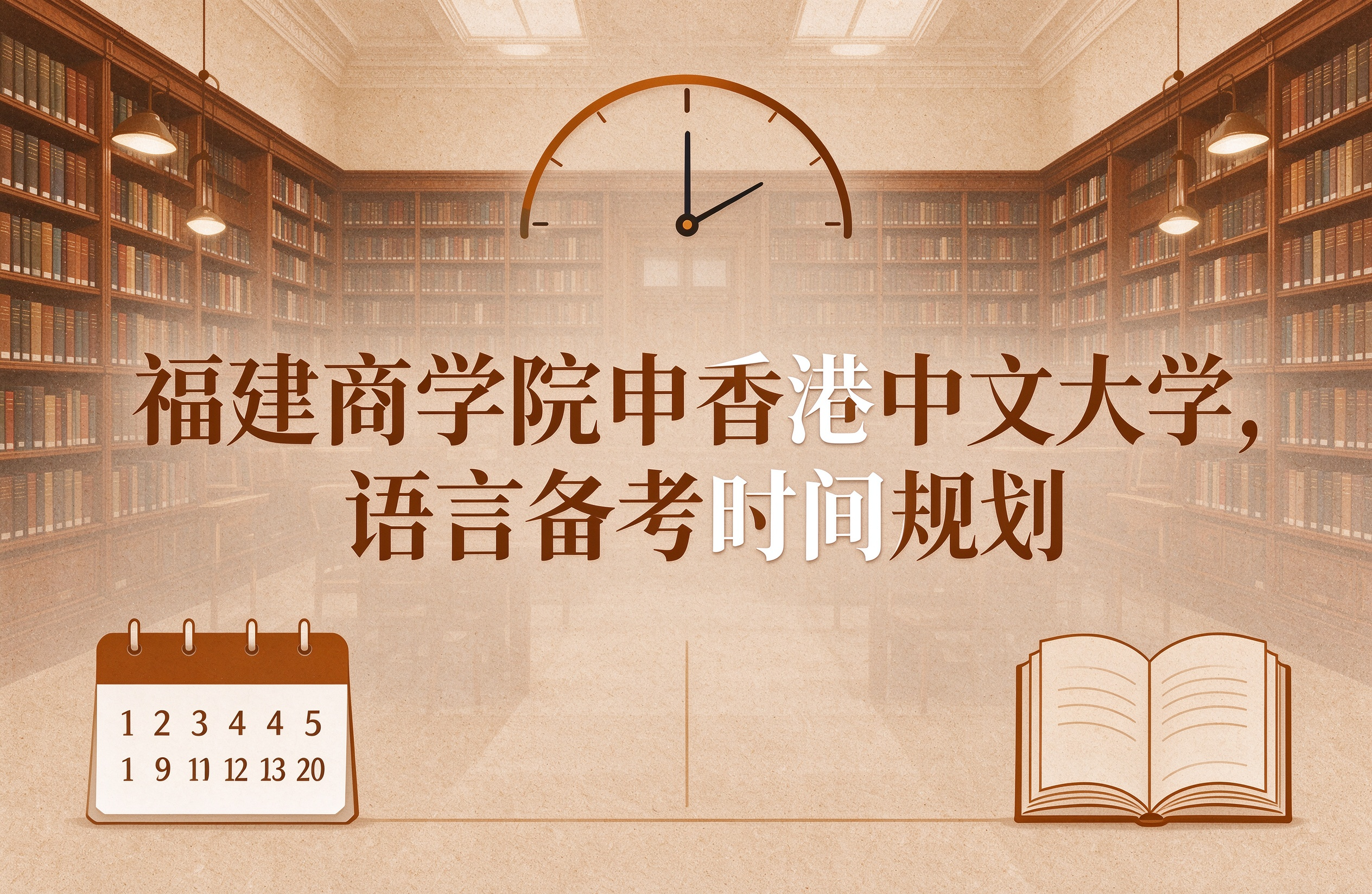 福建商学院申香港中文大学，语言备考时间规划