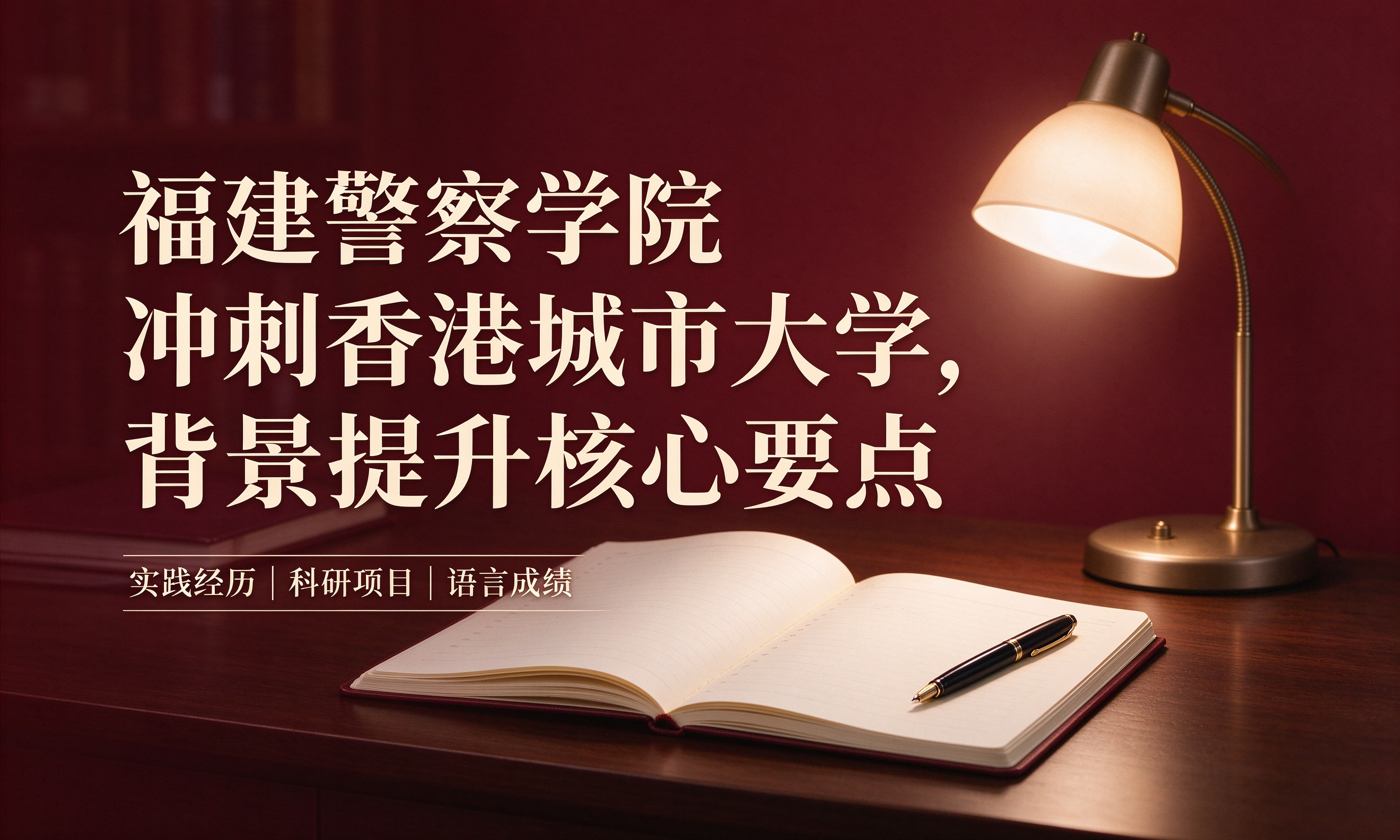 福建警察学院冲刺香港城市大学，背景提升核心要点