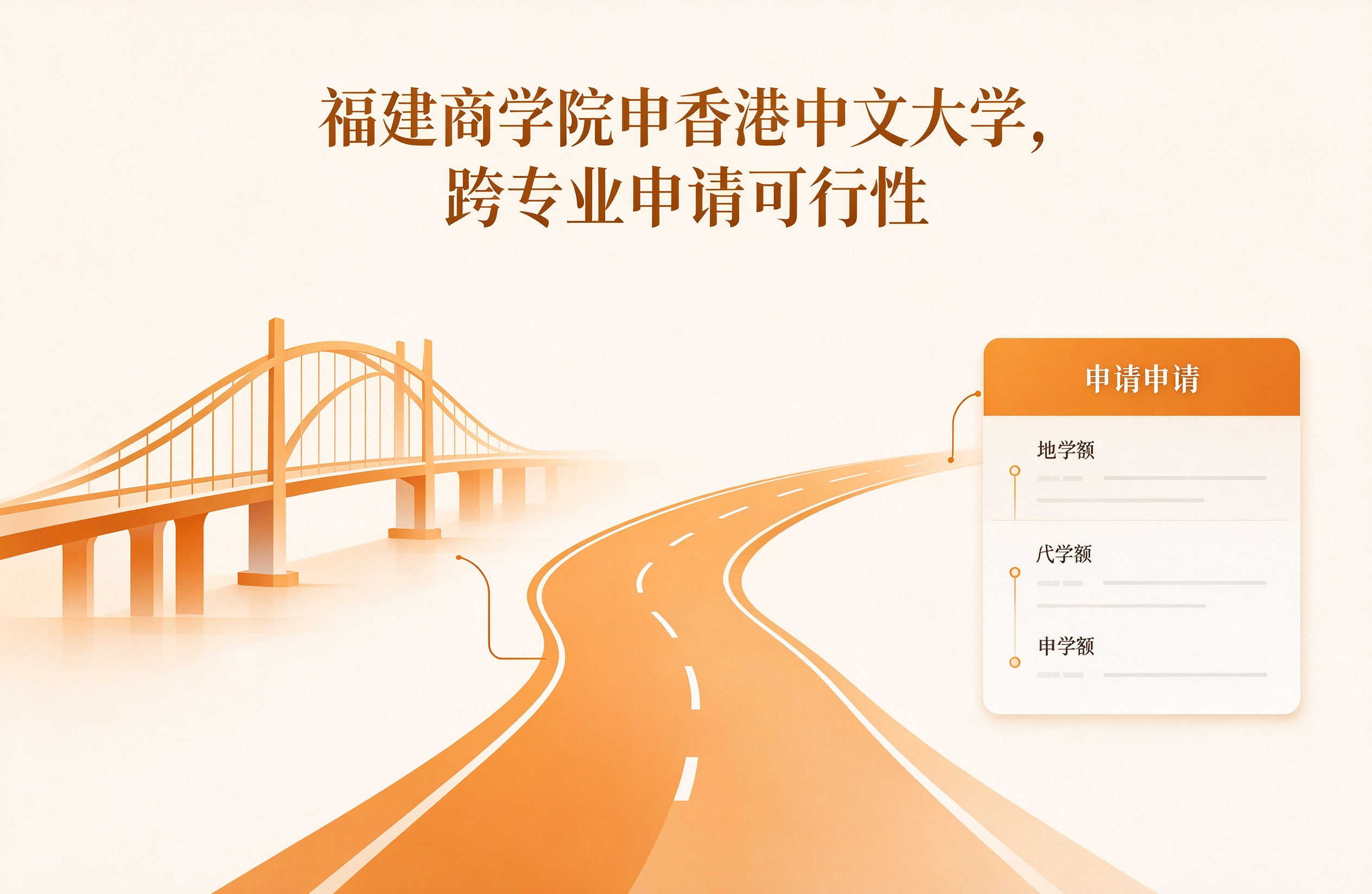 福建商学院申香港中文大学，跨专业申请可行性