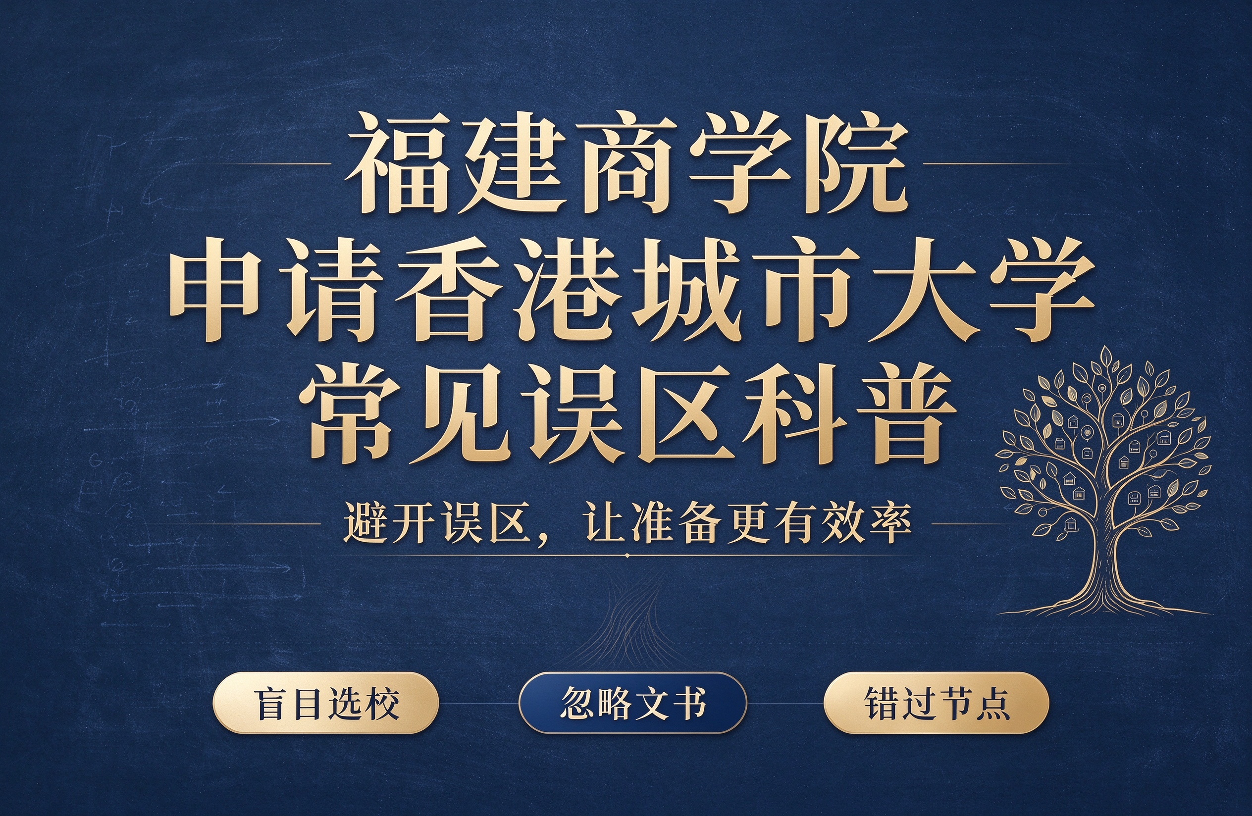 福建商学院申请香港城市大学常见误区科普