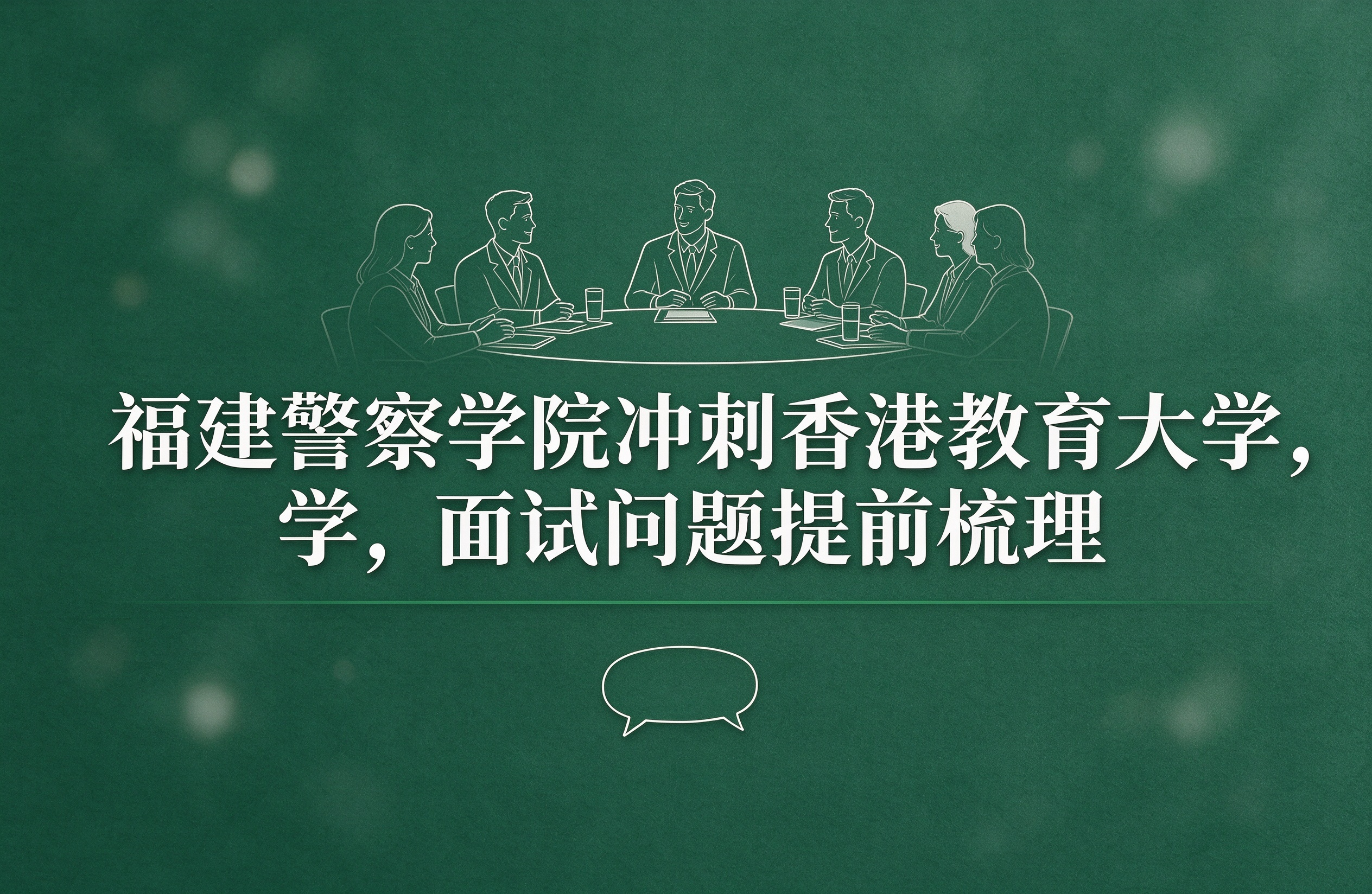 福建警察学院冲刺香港教育大学，面试问题提前梳理