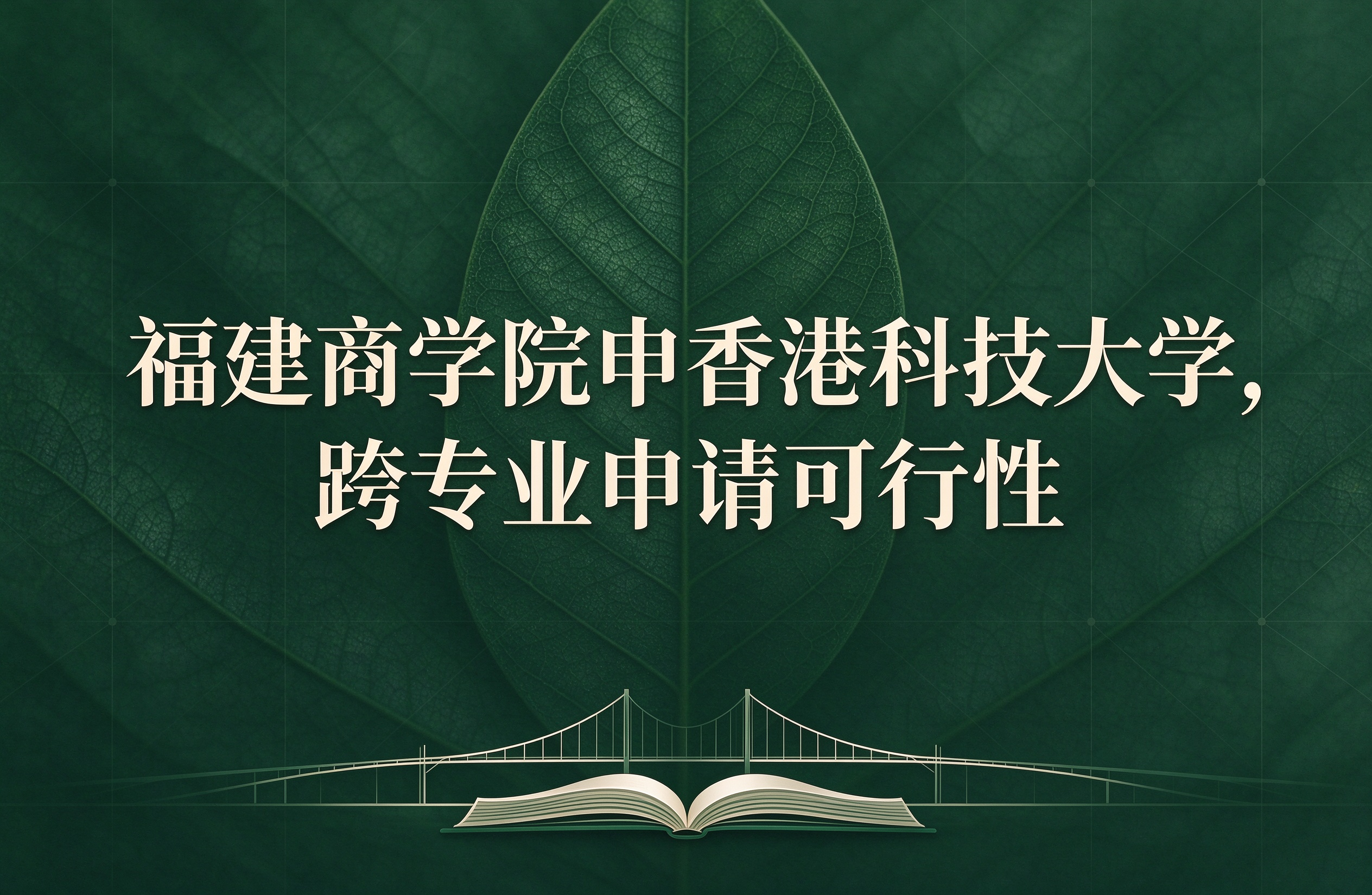 福建商学院申香港科技大学，跨专业申请可行性