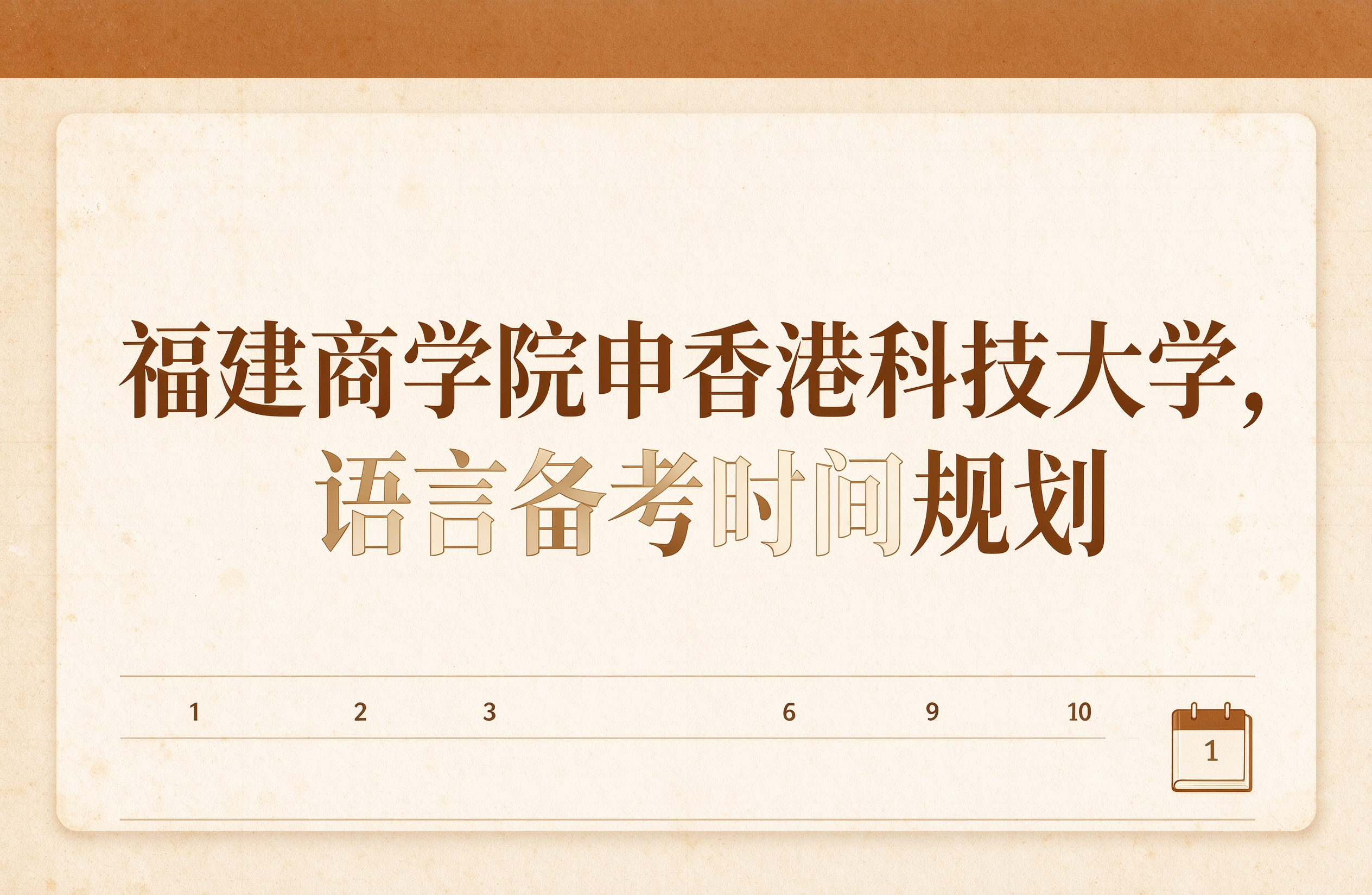 福建商学院申香港科技大学，语言备考时间规划