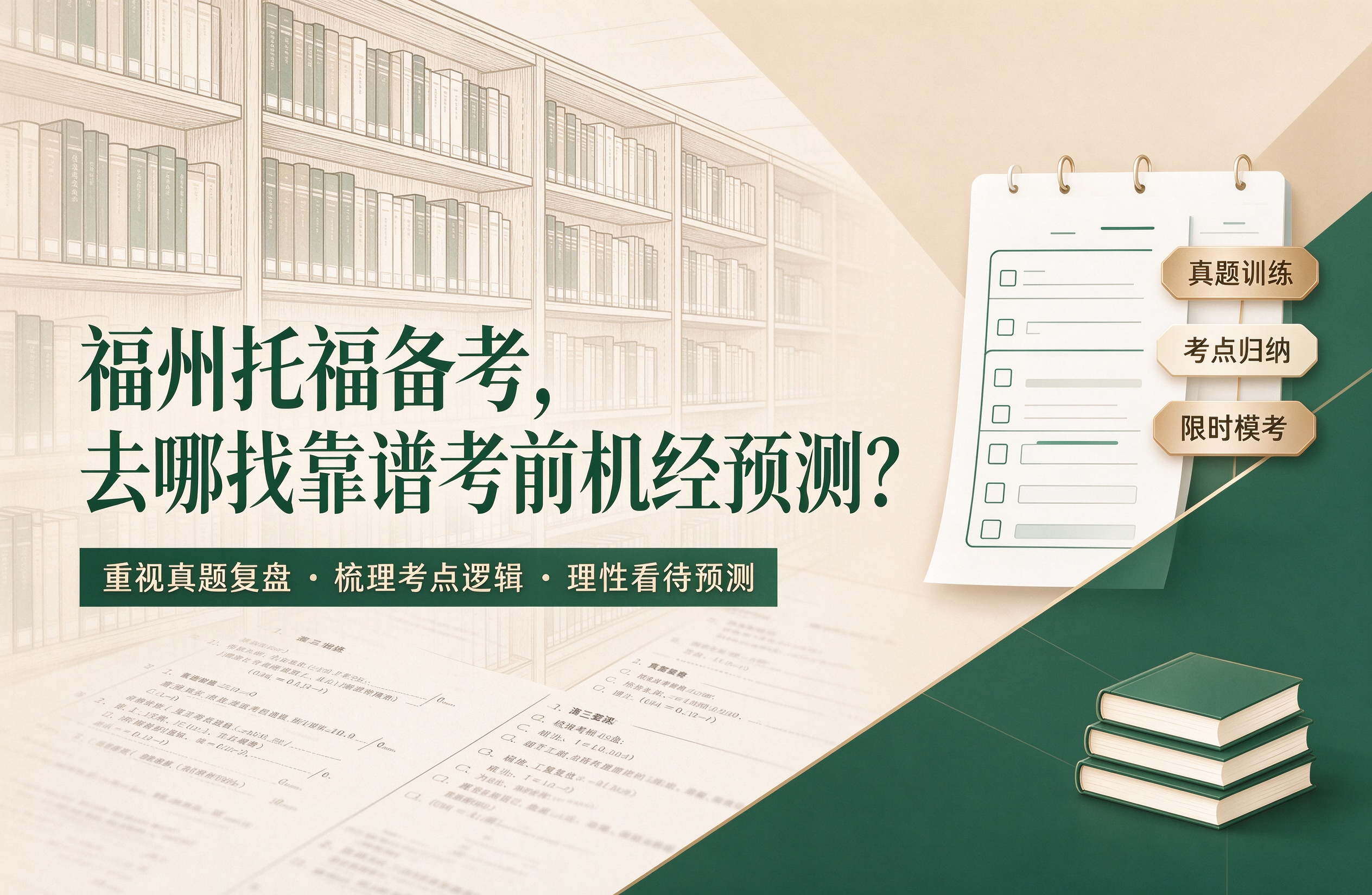 福州托福备考，去哪找靠谱考前机经预测？