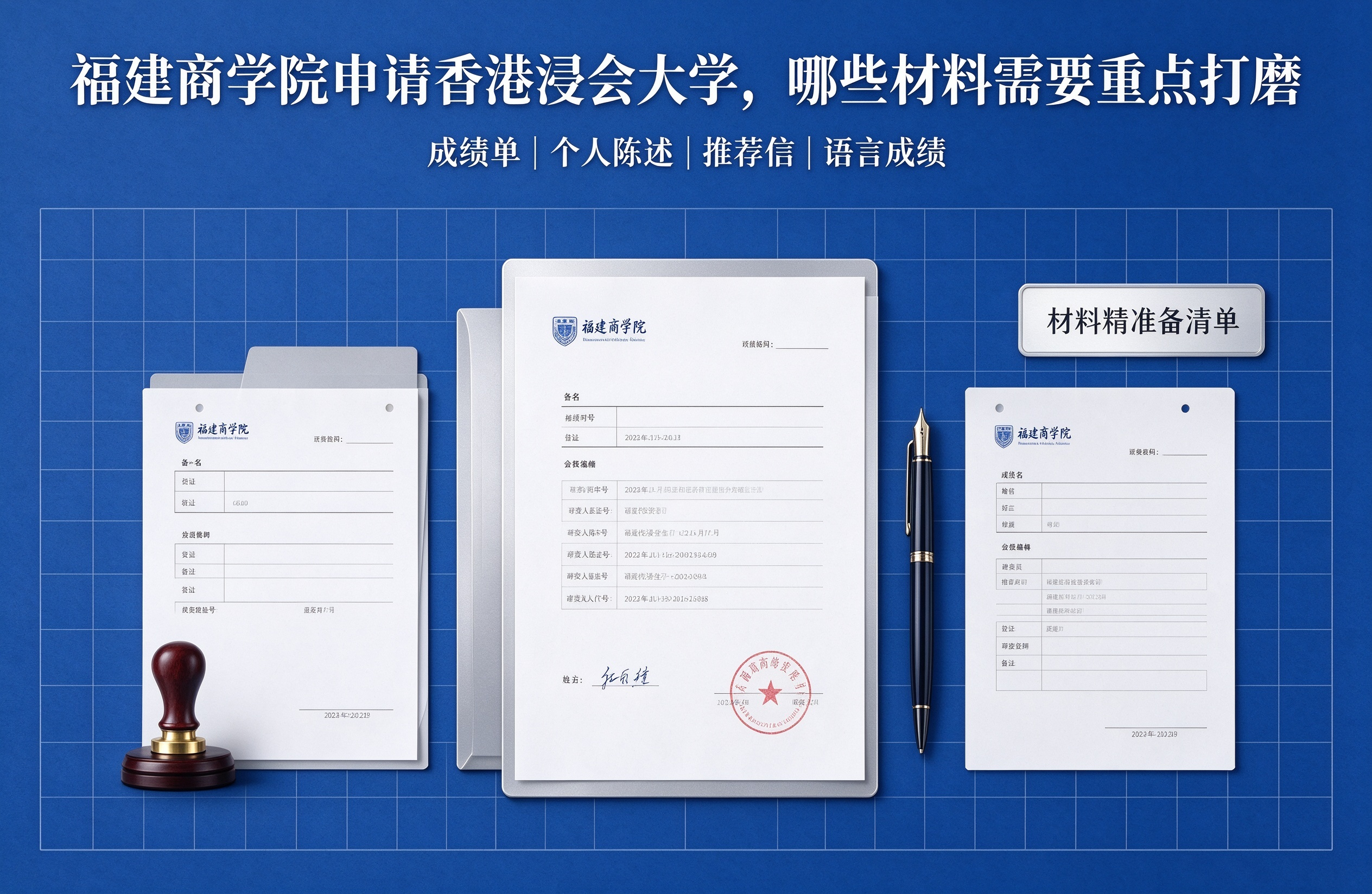 福建商学院申请香港浸会大学，哪些材料需要重点打磨