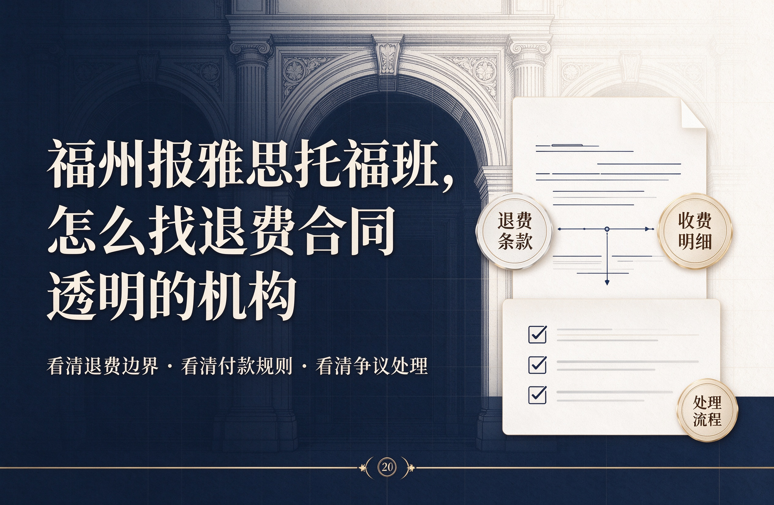 福州报雅思托福班，怎么找退费合同透明的机构