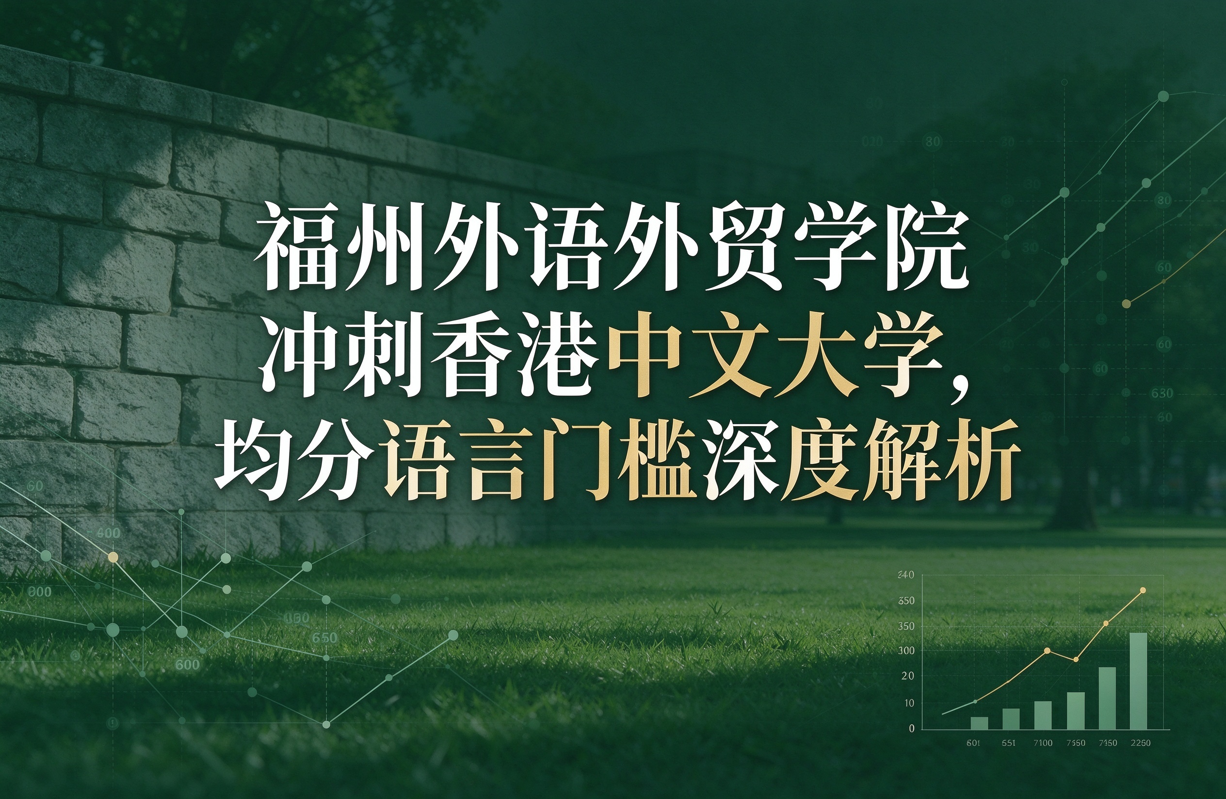 福州外语外贸学院冲刺香港中文大学，均分语言门槛深度解析