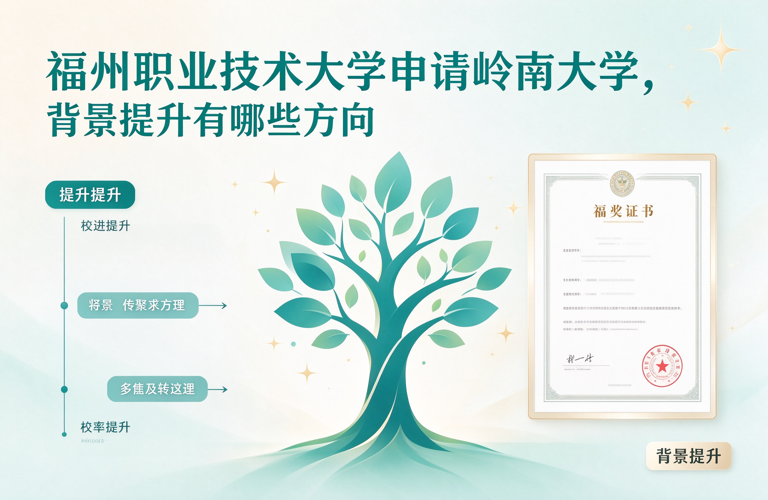 福州职业技术大学申请岭南大学，背景提升有哪些方向