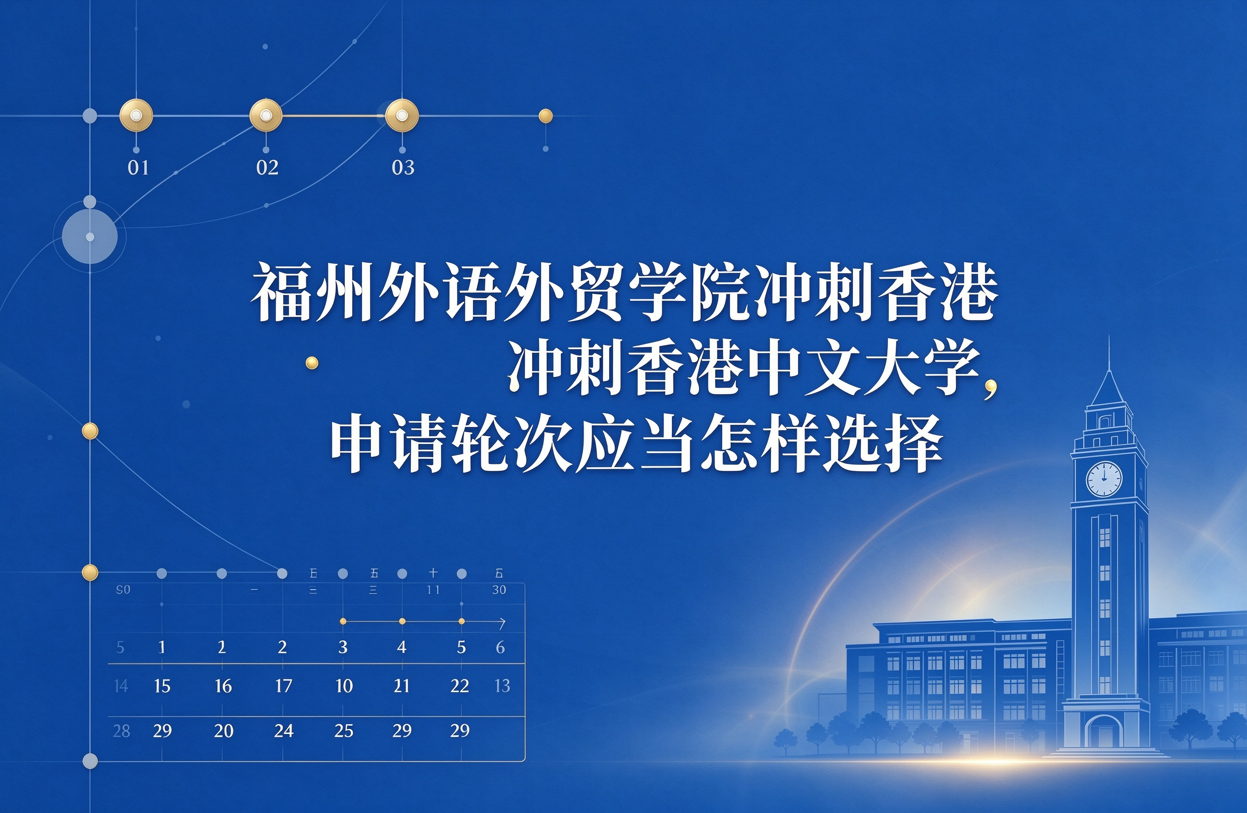 福州外语外贸学院冲刺香港中文大学，申请轮次应当怎样选择