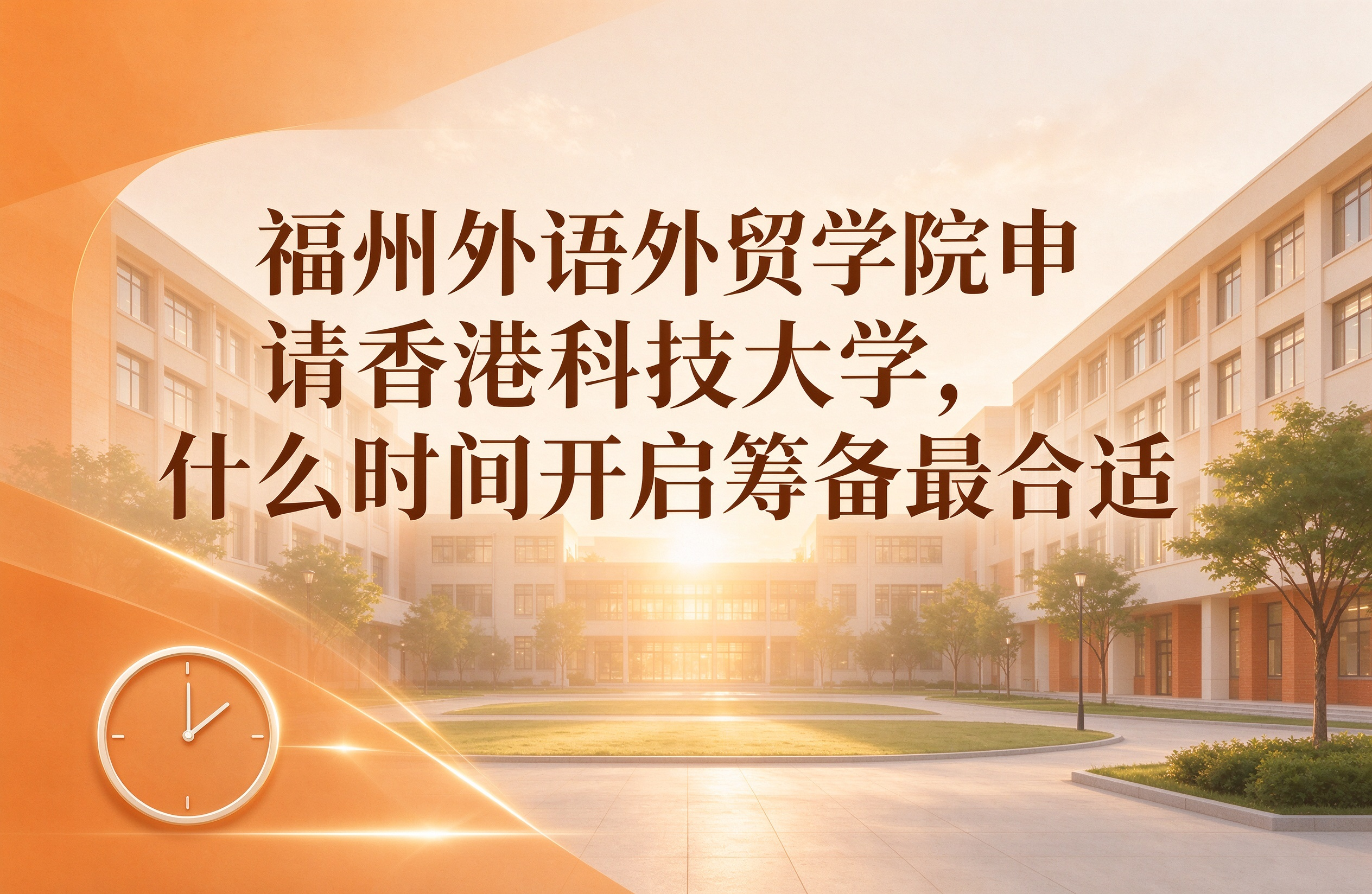 福州外语外贸学院申请香港科技大学，什么时间开启筹备最合适