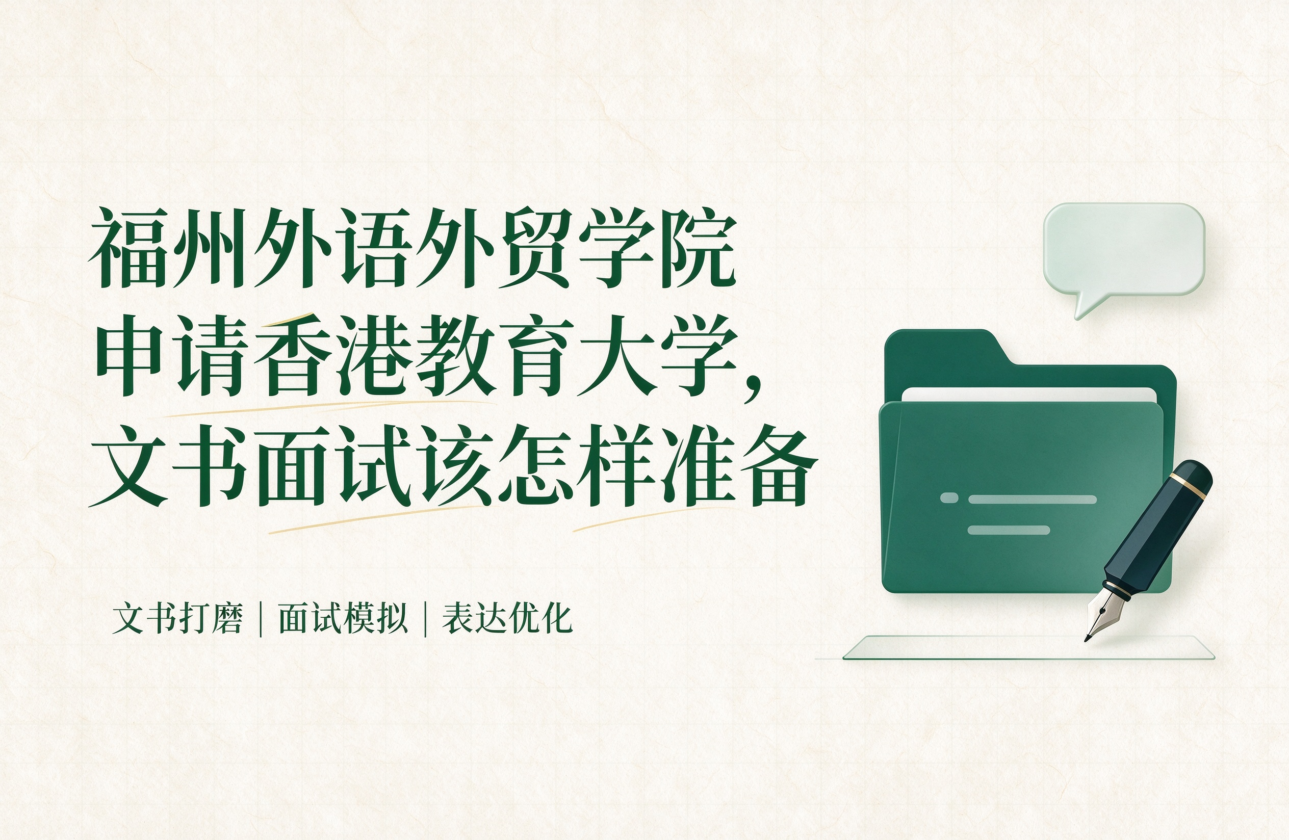 福州外语外贸学院申请香港教育大学，文书面试该怎样准备