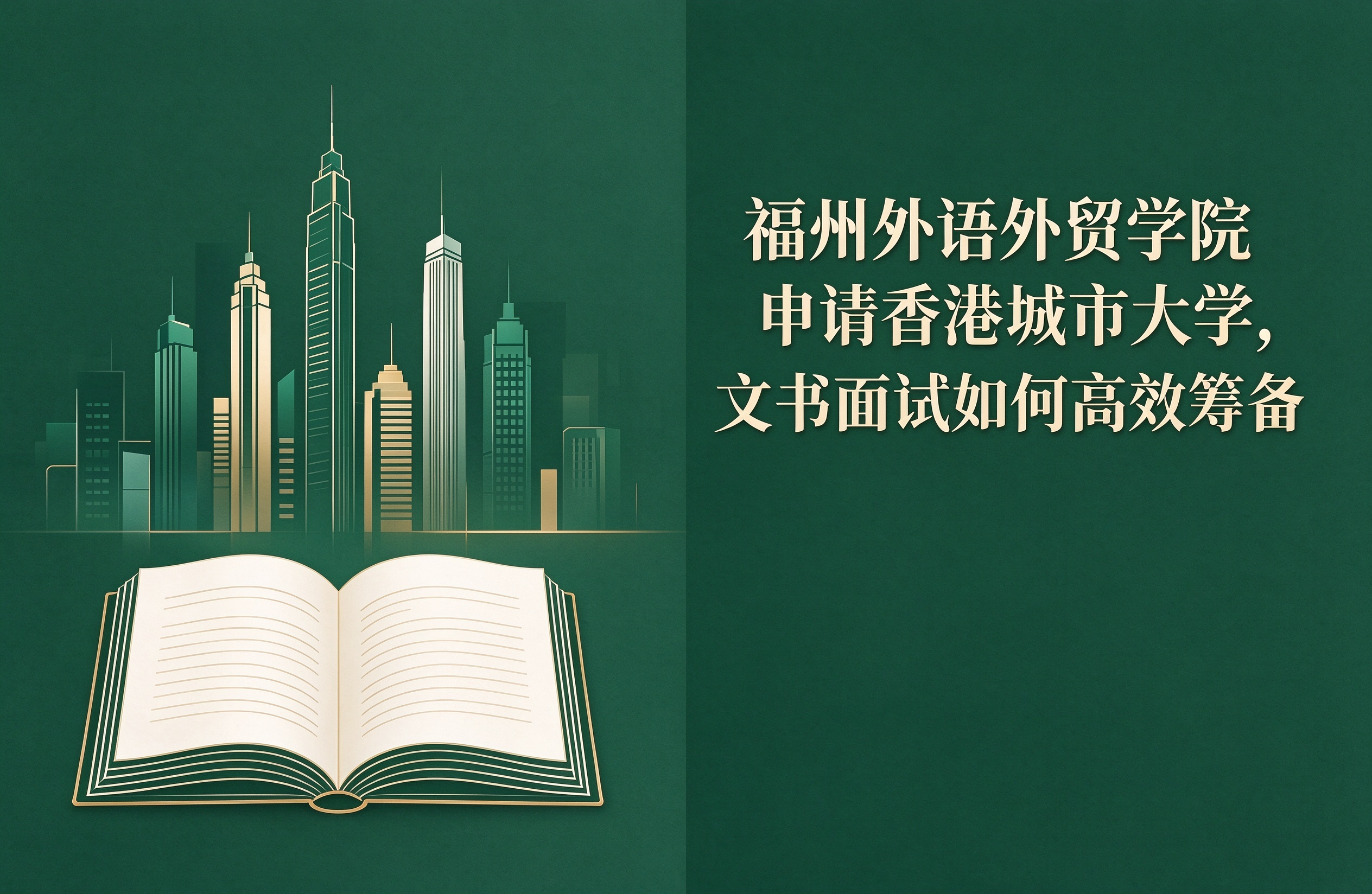 福州外语外贸学院申请香港城市大学，文书面试如何高效筹备