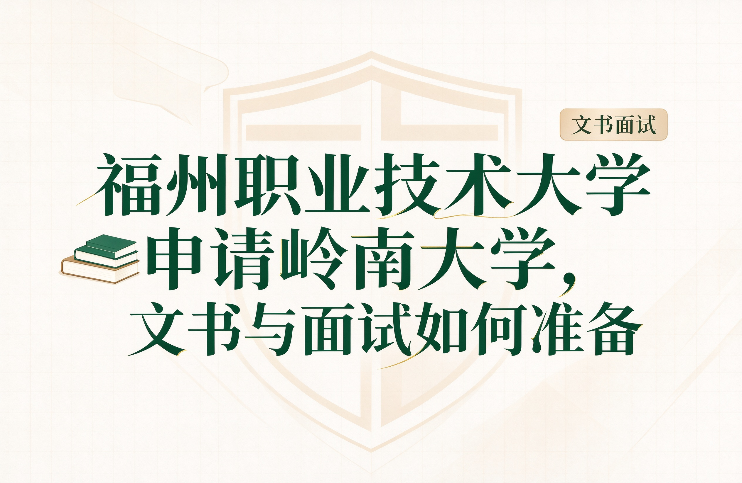 福州职业技术大学申请岭南大学，文书与面试如何准备