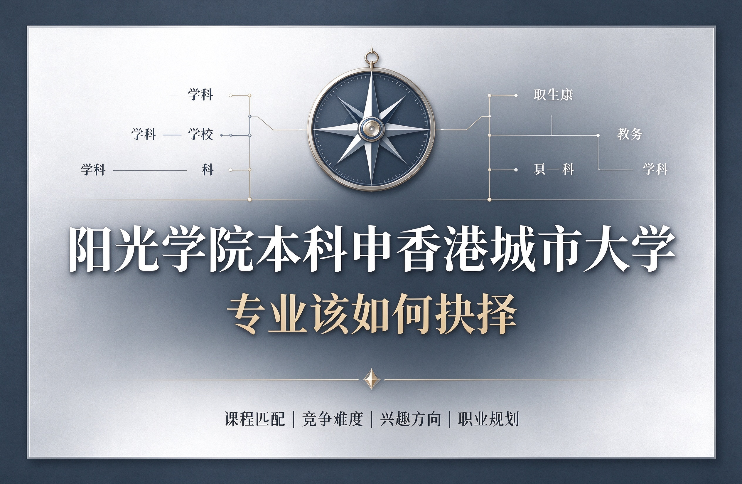 阳光学院本科申香港城市大学，专业该如何抉择