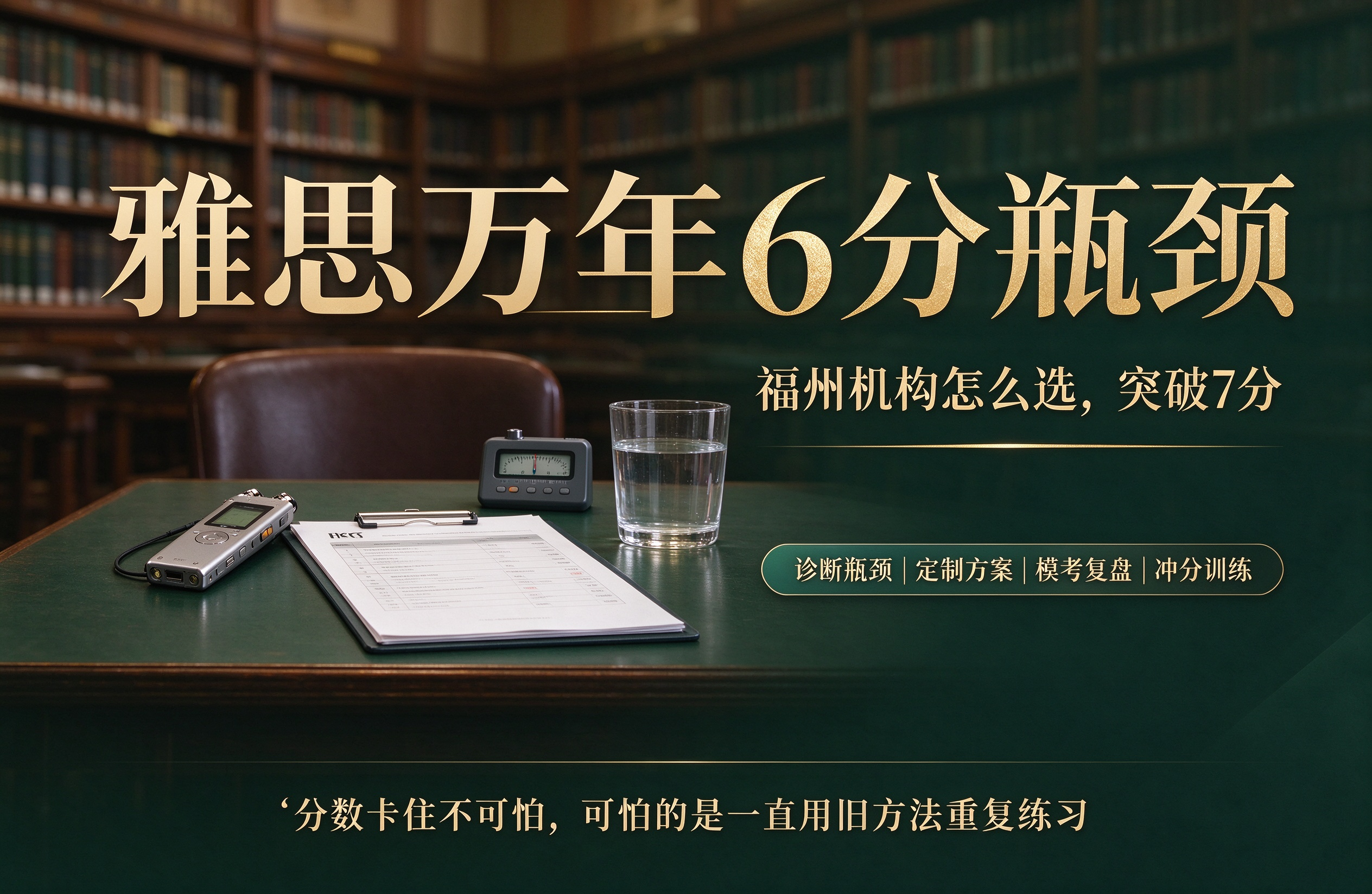 雅思万年6分瓶颈，福州机构怎么选突破7分