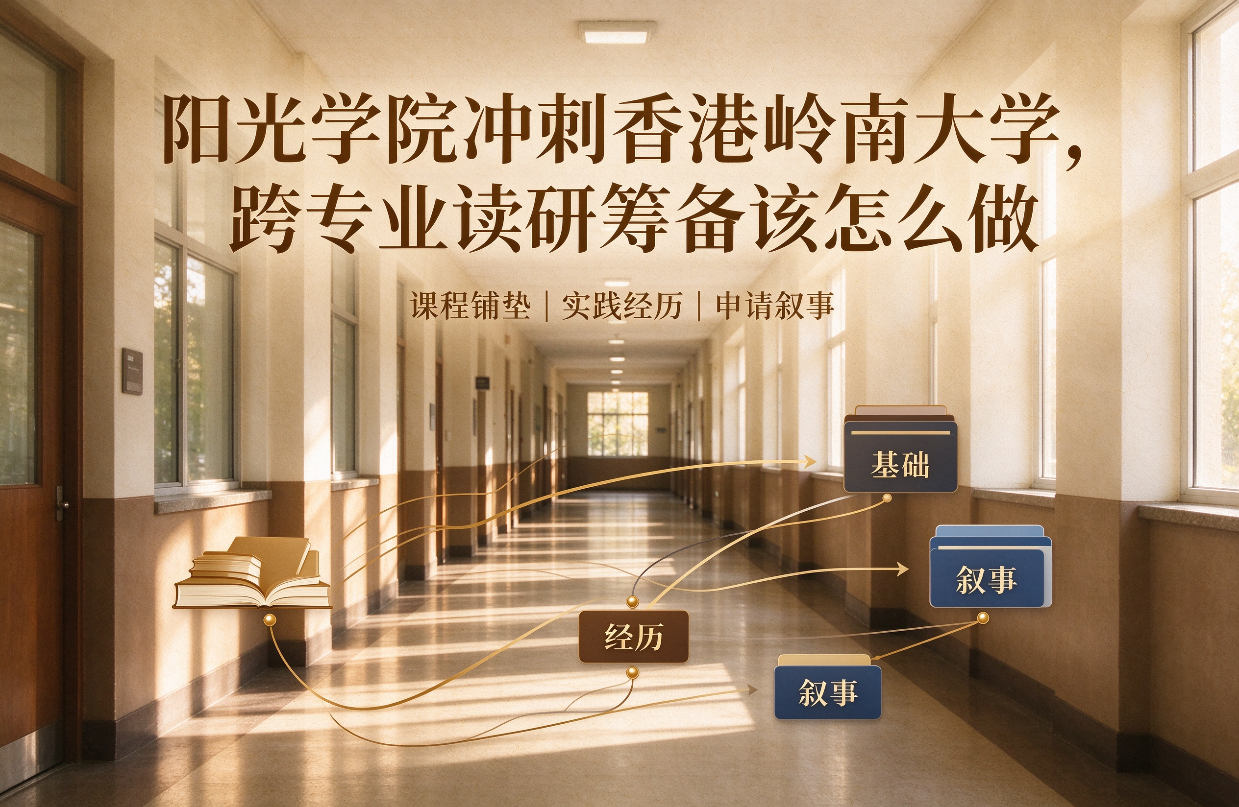 阳光学院冲刺香港岭南大学，跨专业读研筹备该怎么做