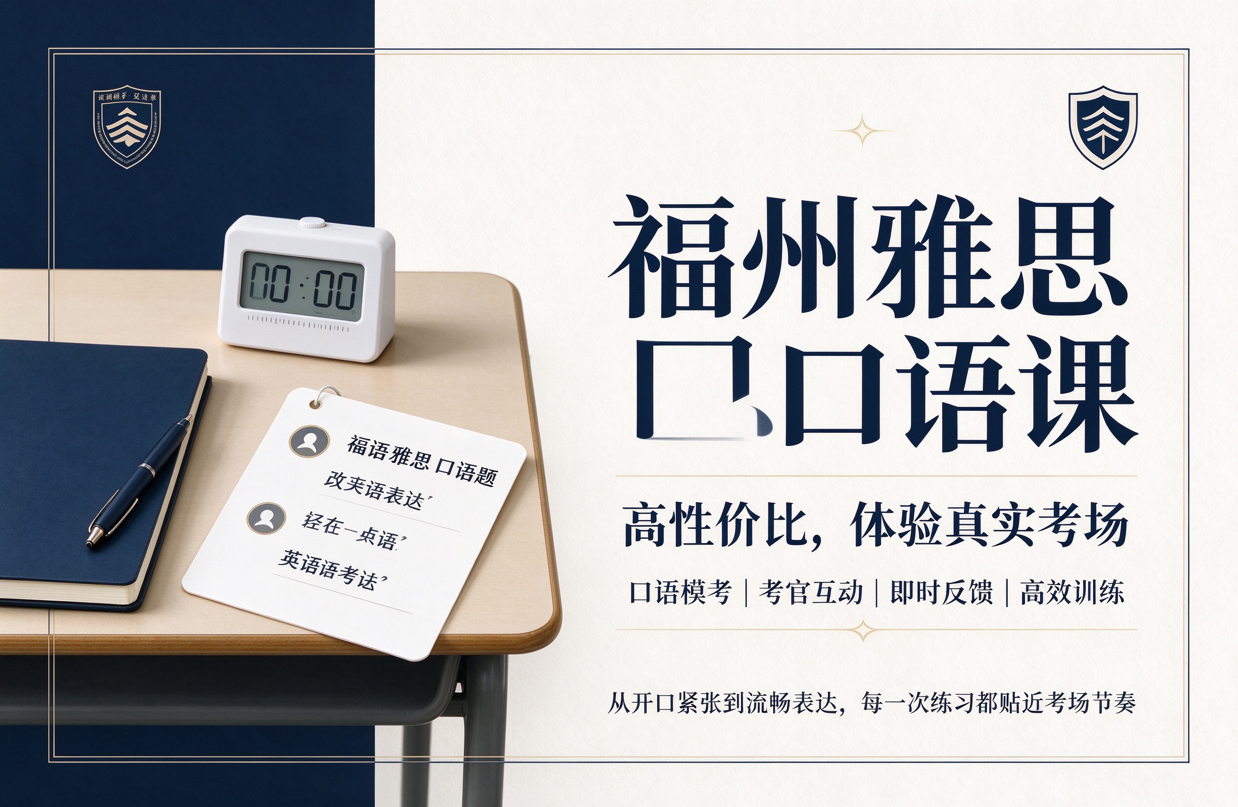 福州雅思口语课，高性价比还能体验真实考场！