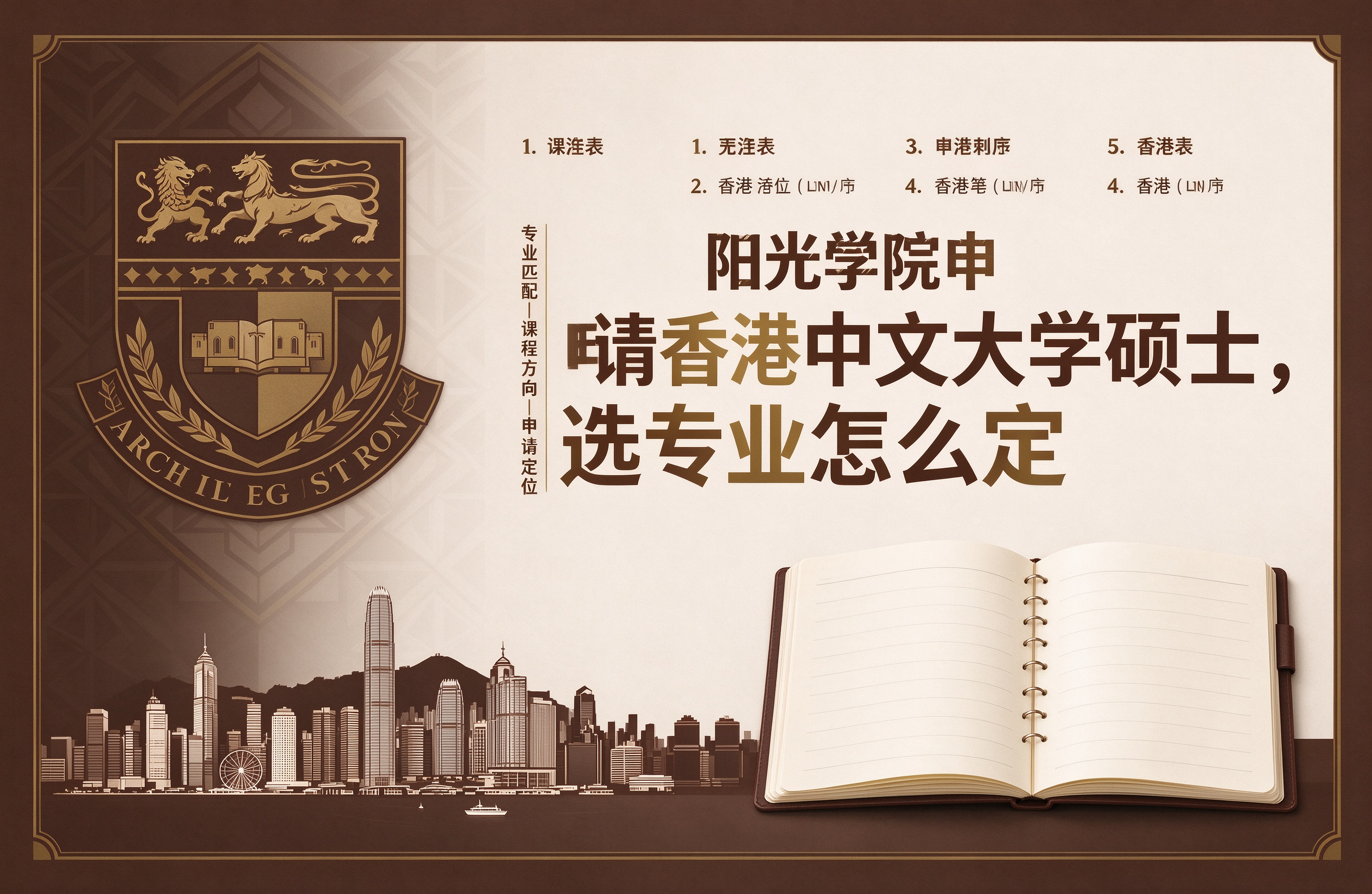 阳光学院申请香港中文大学硕士，选专业怎么定