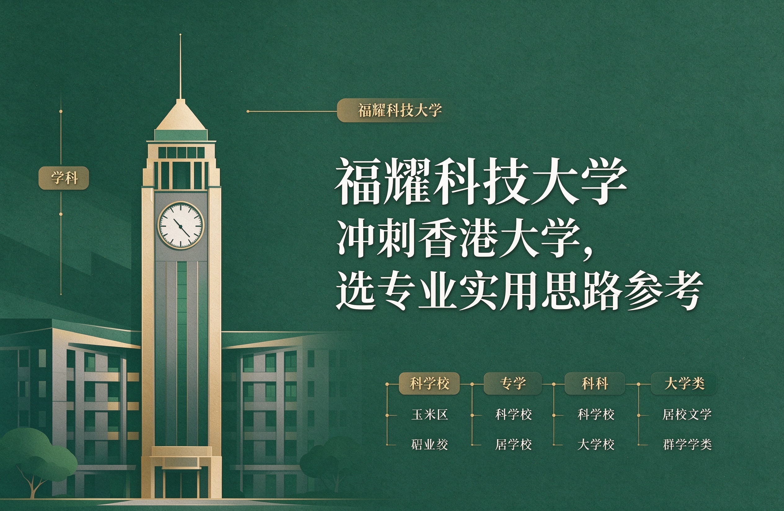 福耀科技大学冲刺香港大学，选专业实用思路参考