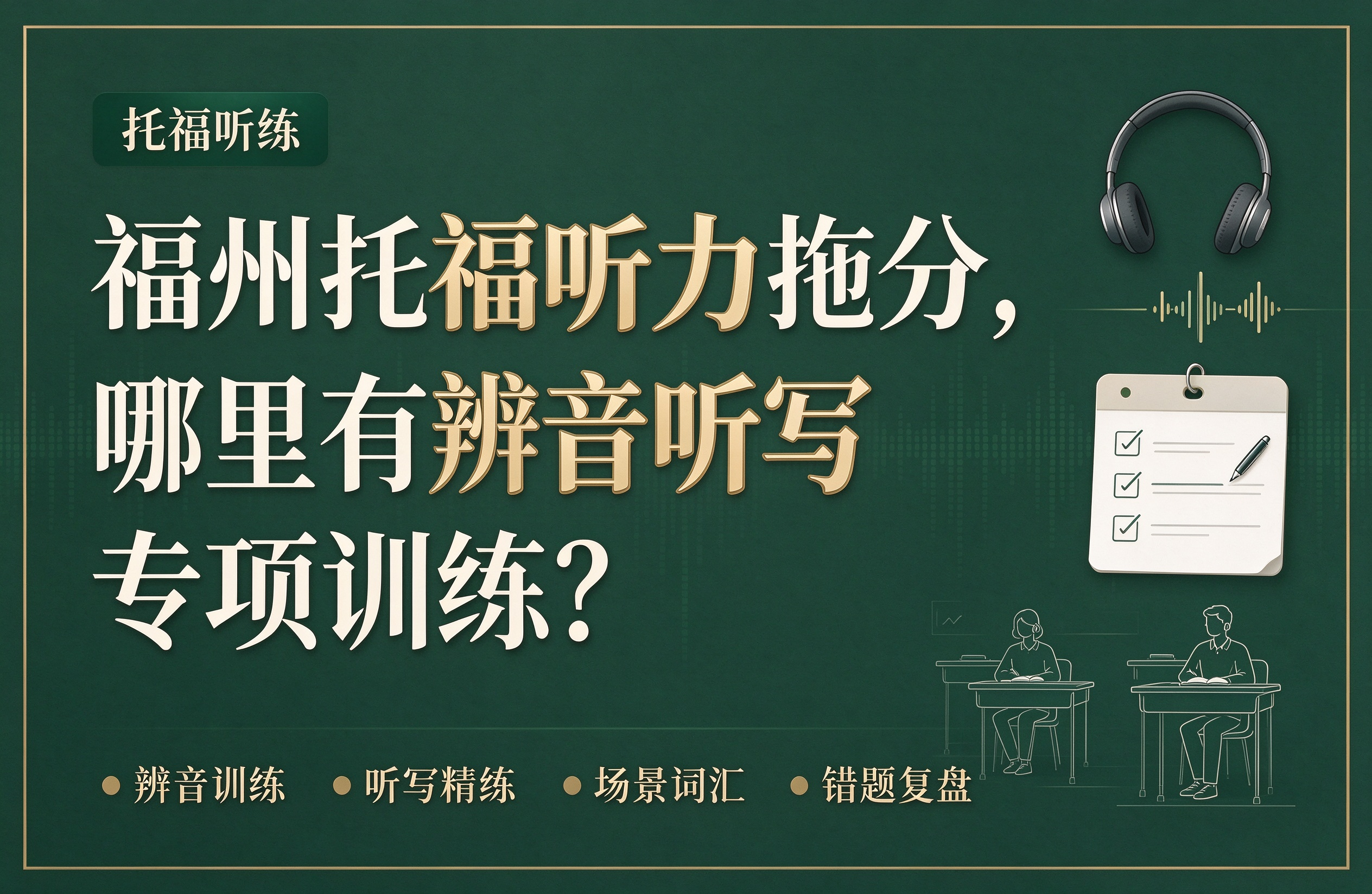福州托福听力拖分，哪里有辨音听写专项训练？