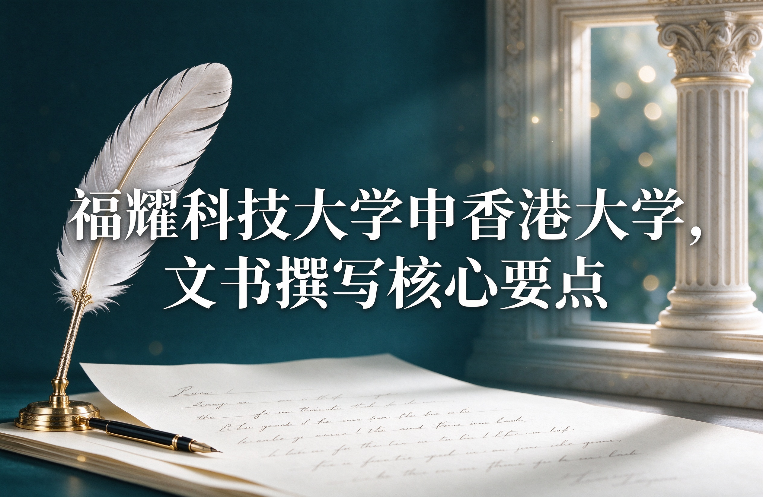 福耀科技大学申香港大学，文书撰写核心要点