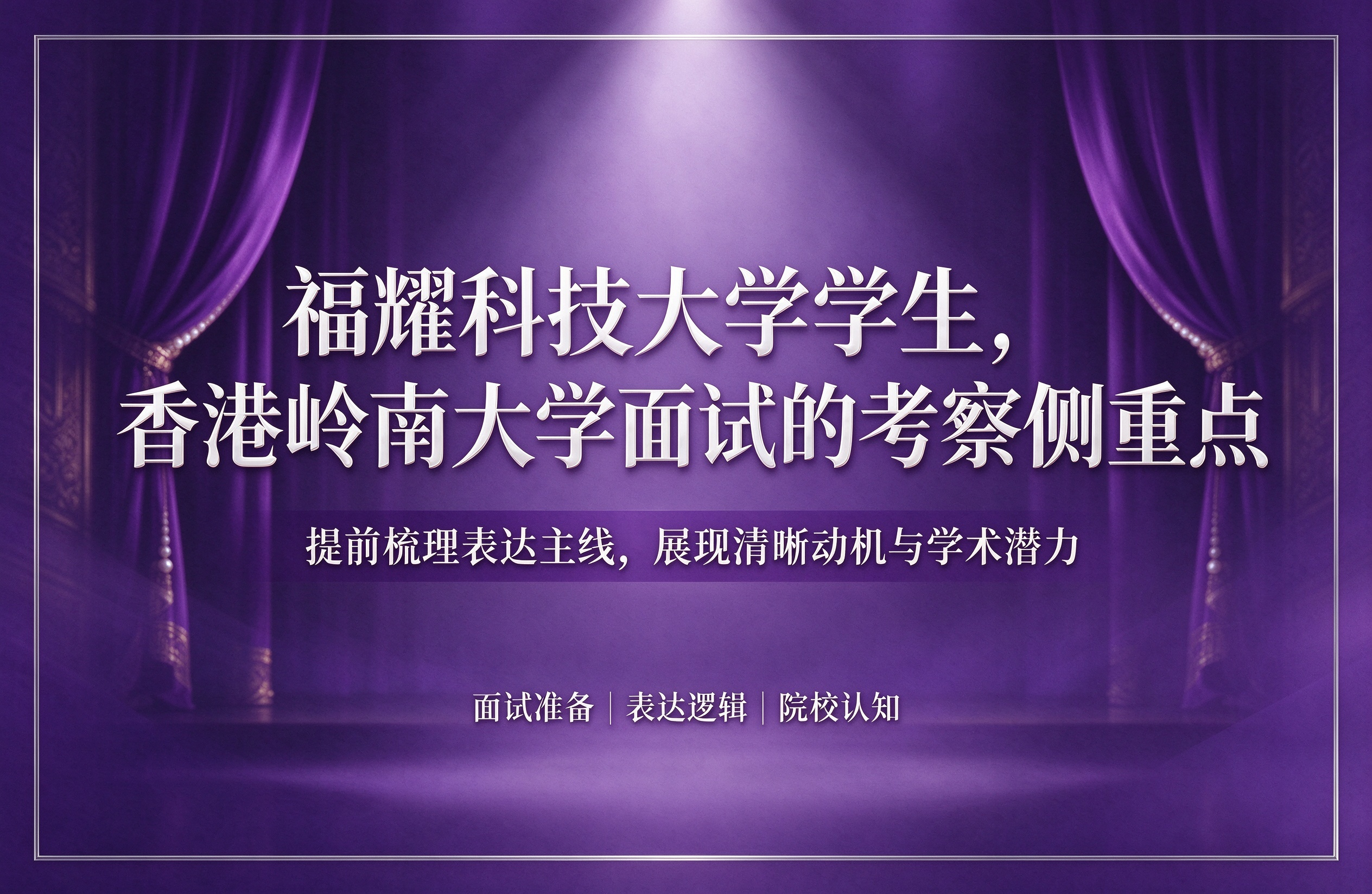 福耀科技大学，申请香港岭南大学科研经历如何利用
